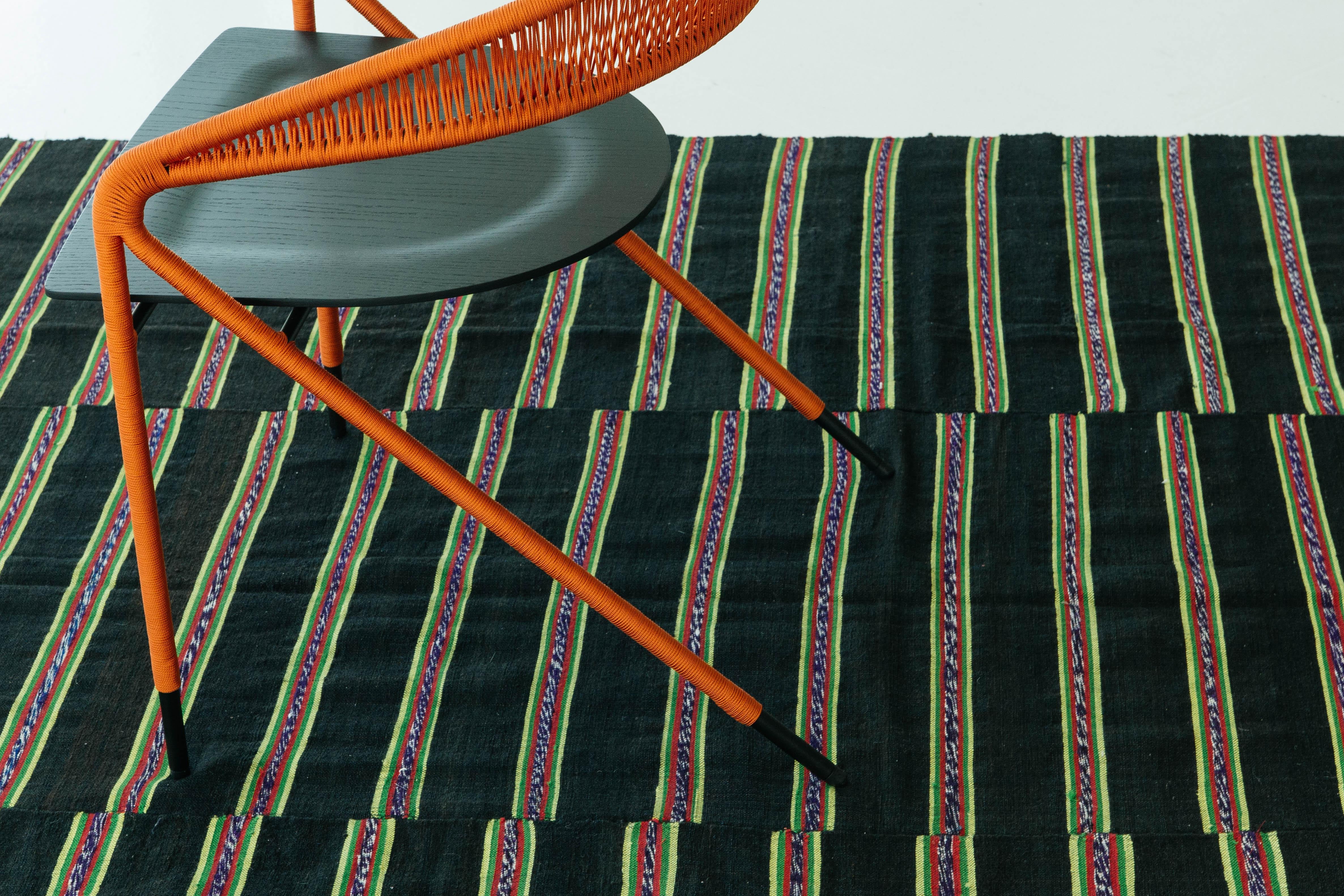 Turkish Tisse Kilim Flat-Weave Rug 4