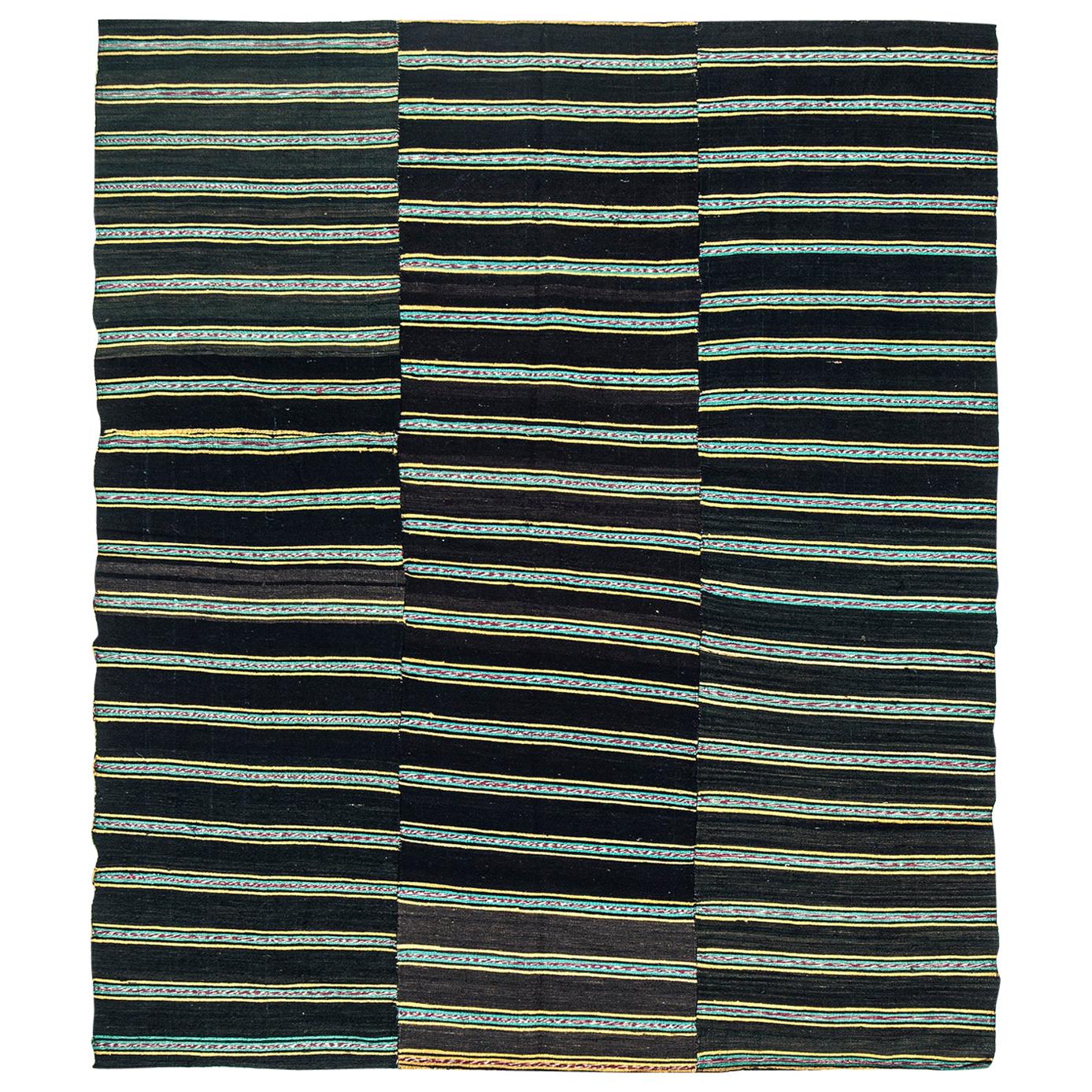 Turkish Tisse Kilim Flat-Weave Rug