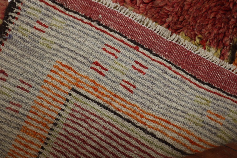 Turkish Tulu Floral Shag Rug For Sale at 1stDibs