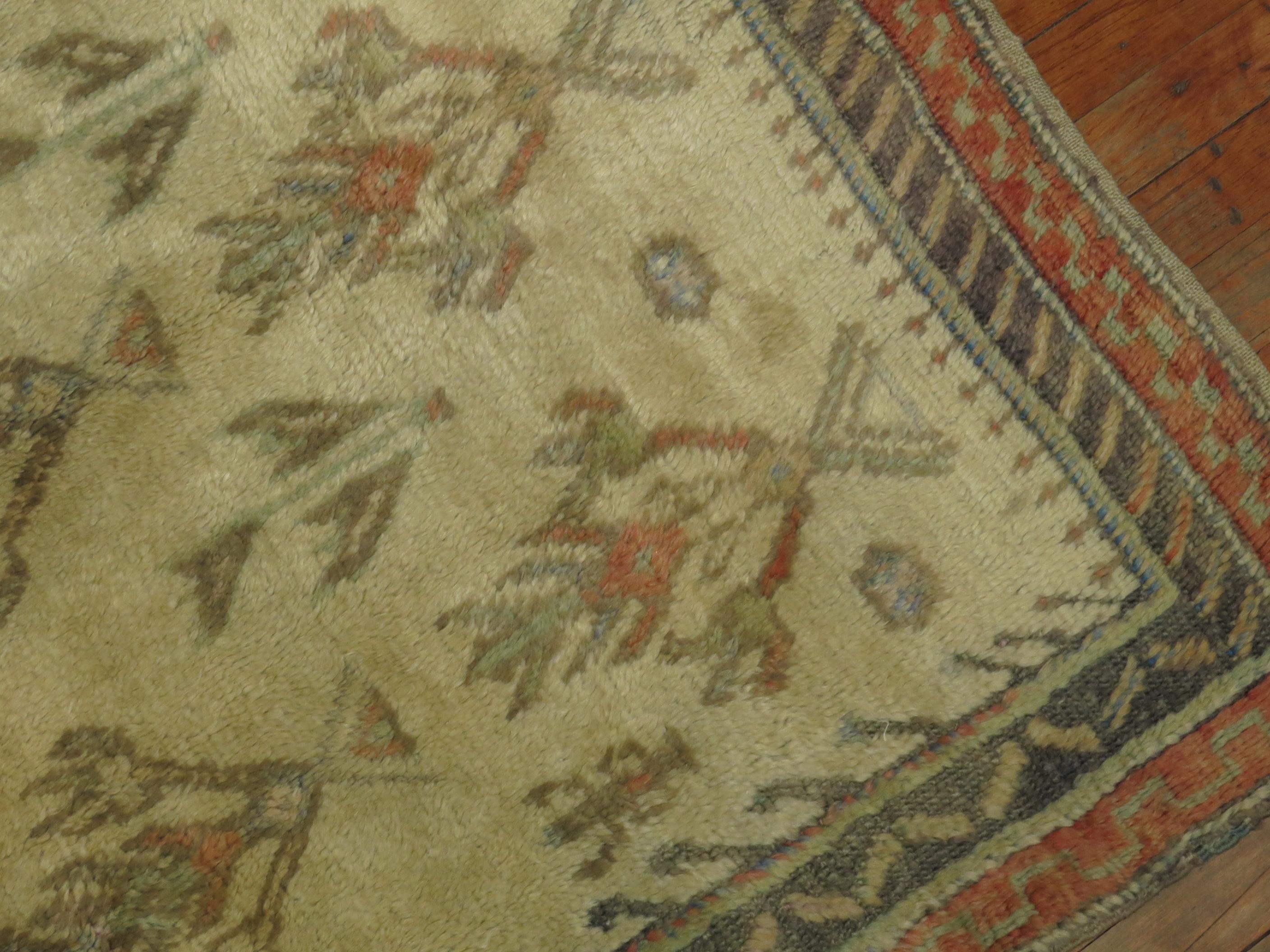 Hand-Knotted Turkish Tulu Rug For Sale