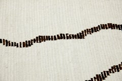 Turkish Tulu Rug Handmade Beige & Brown Geometric Design Rug 8'2" x 10'7"