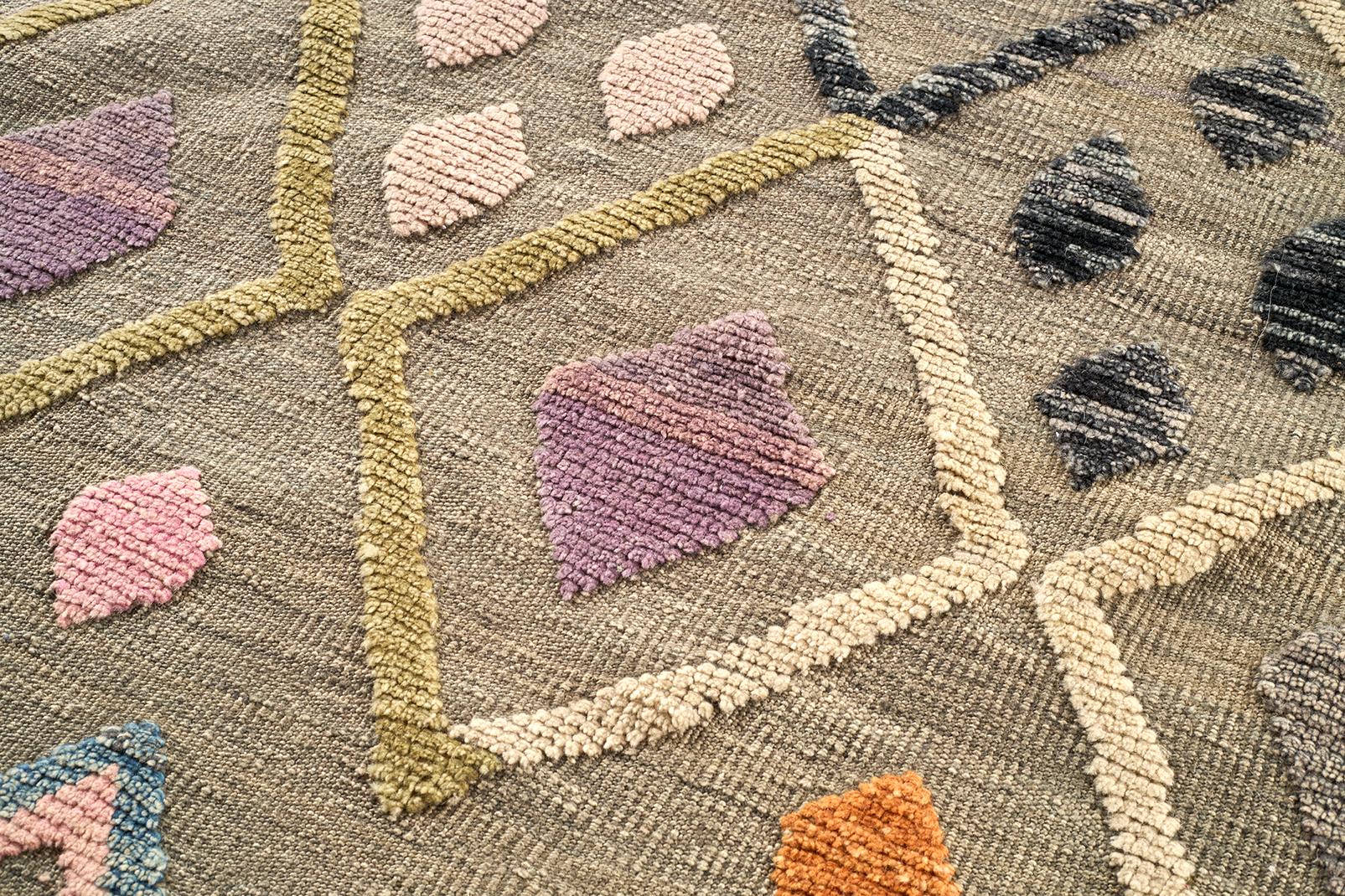 Türkischer Tulu-Teppich in mehrfarbigem, geometrischem Design im Zustand „Gut“ im Angebot in Dallas, TX