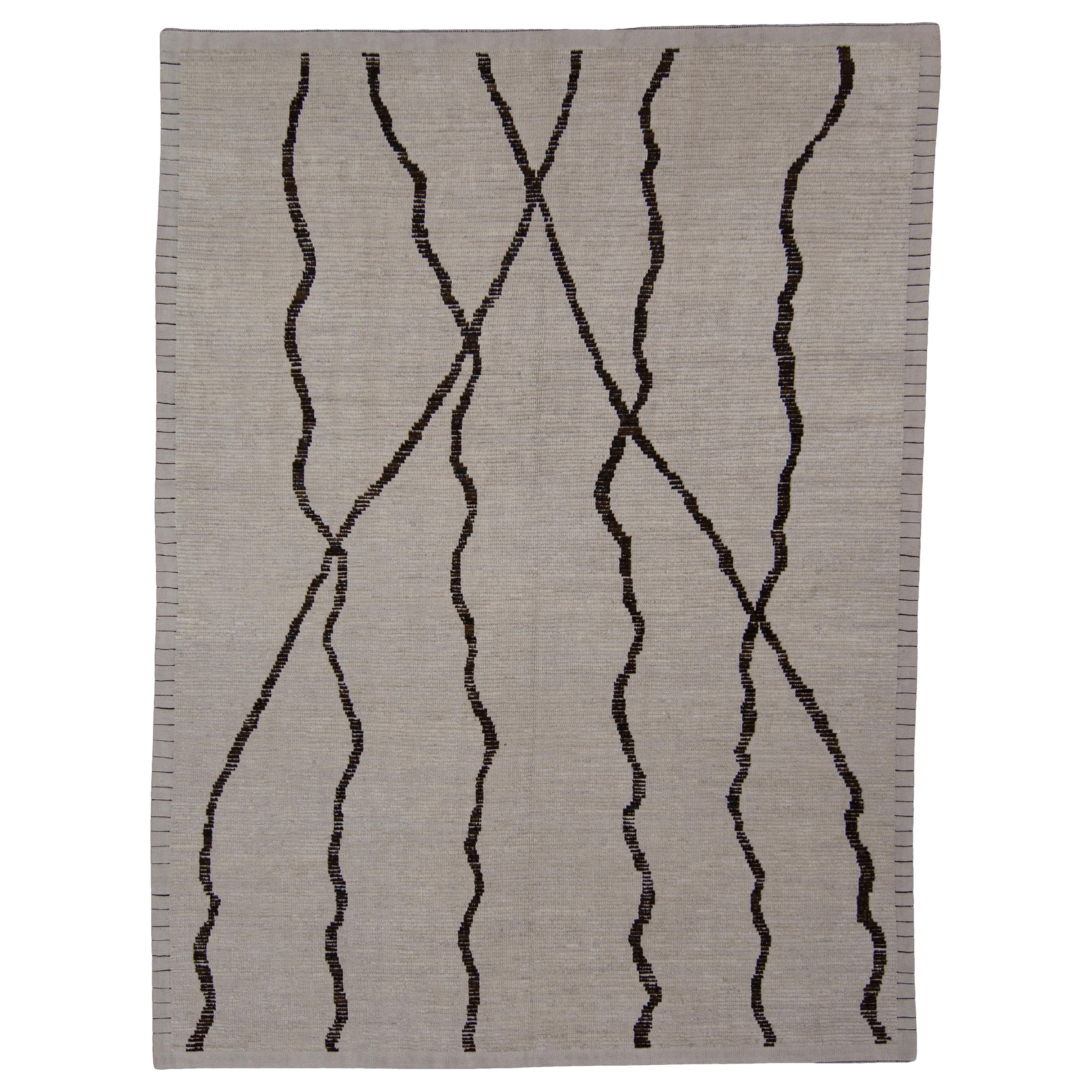 Türkischer Tulu Teppich Orientalisch Handgefertigt 7'11" x 10'3" #10795 im Angebot