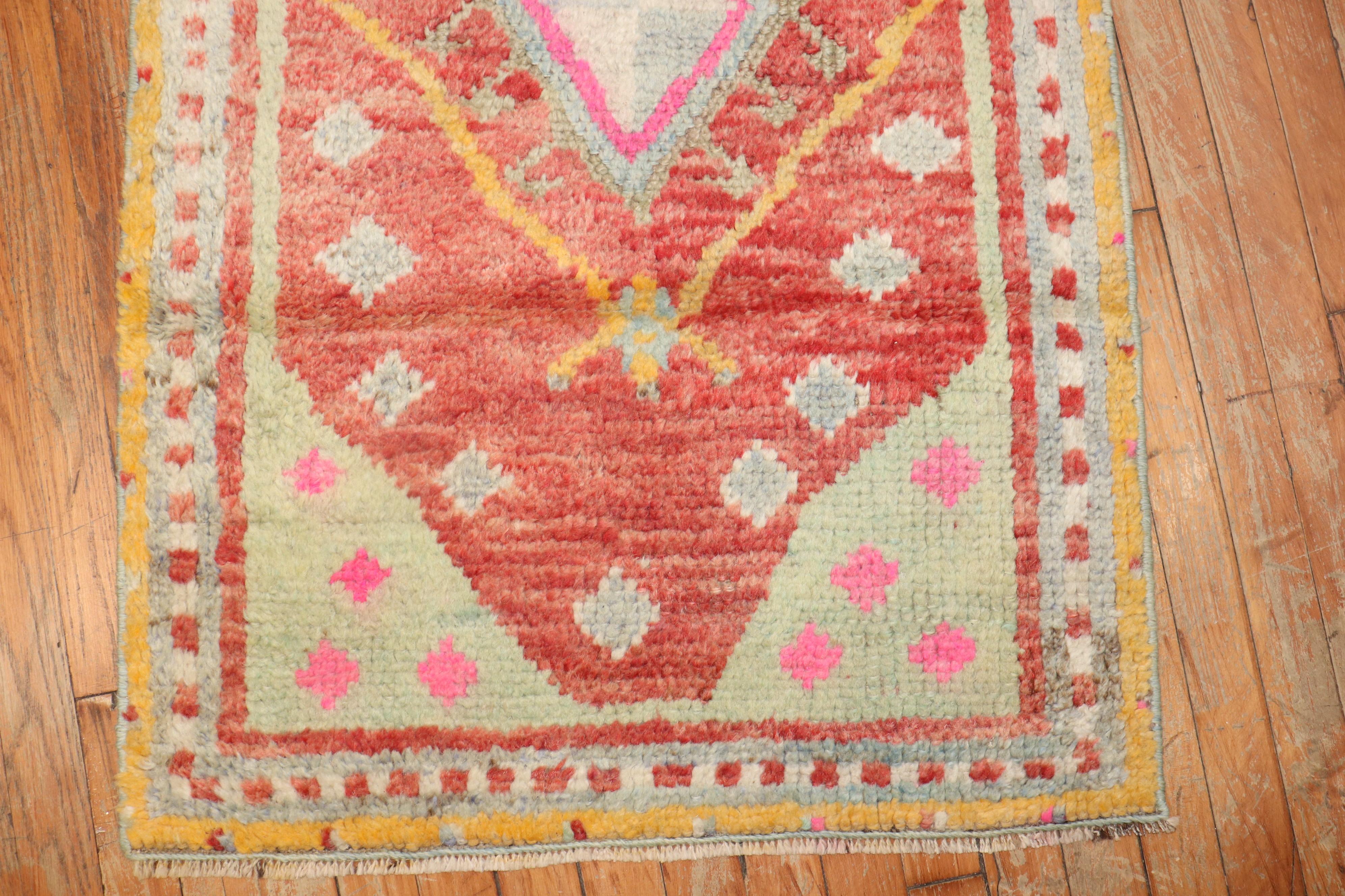 Bohemian Turkish Tulu Scatter Size Rug For Sale