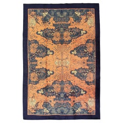 Turkish Turk Decò Vintage Carpet Mid-20th Century