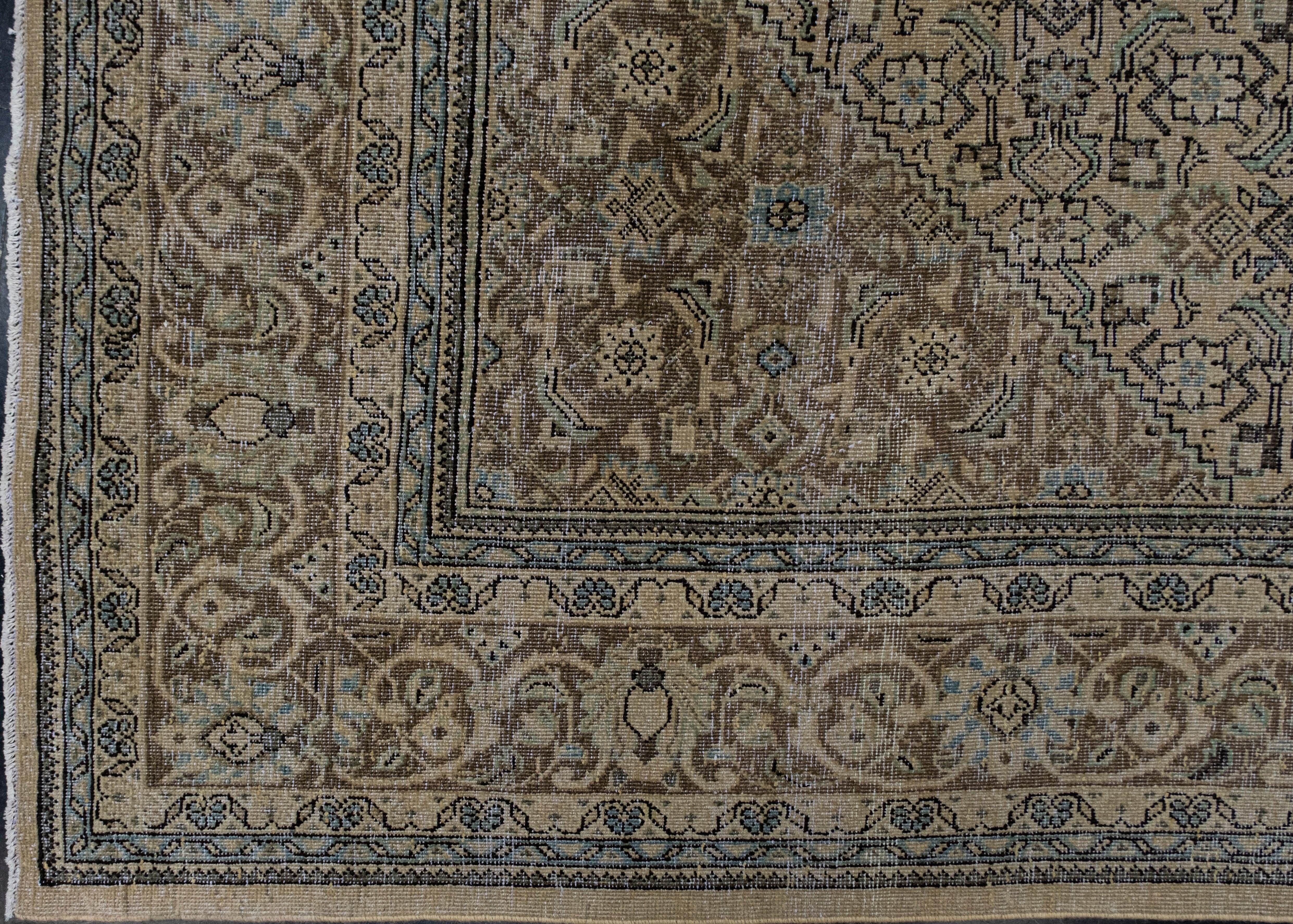 Noué à la main Tapis turc vintage d'Anatolie 10'3