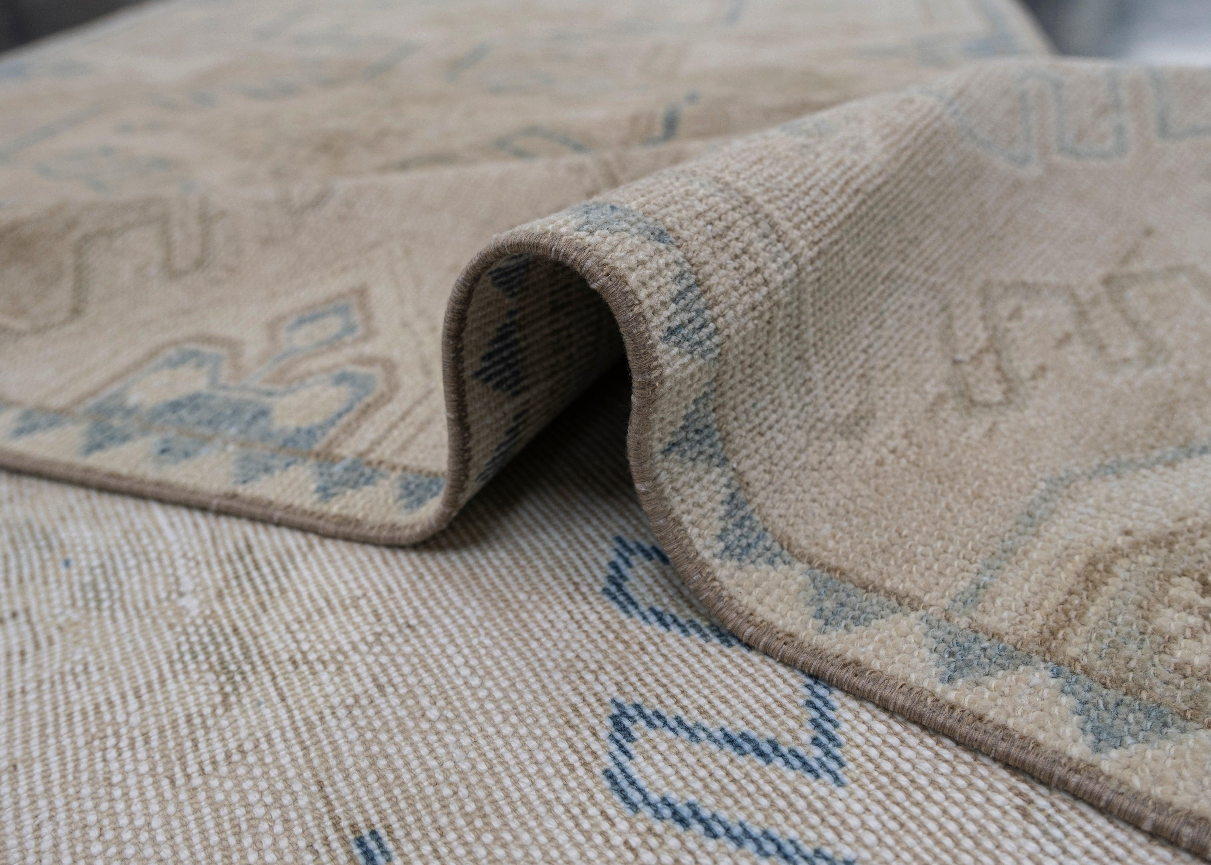 Hand-Knotted Turkish Vintage Anatolian Rug 2'10