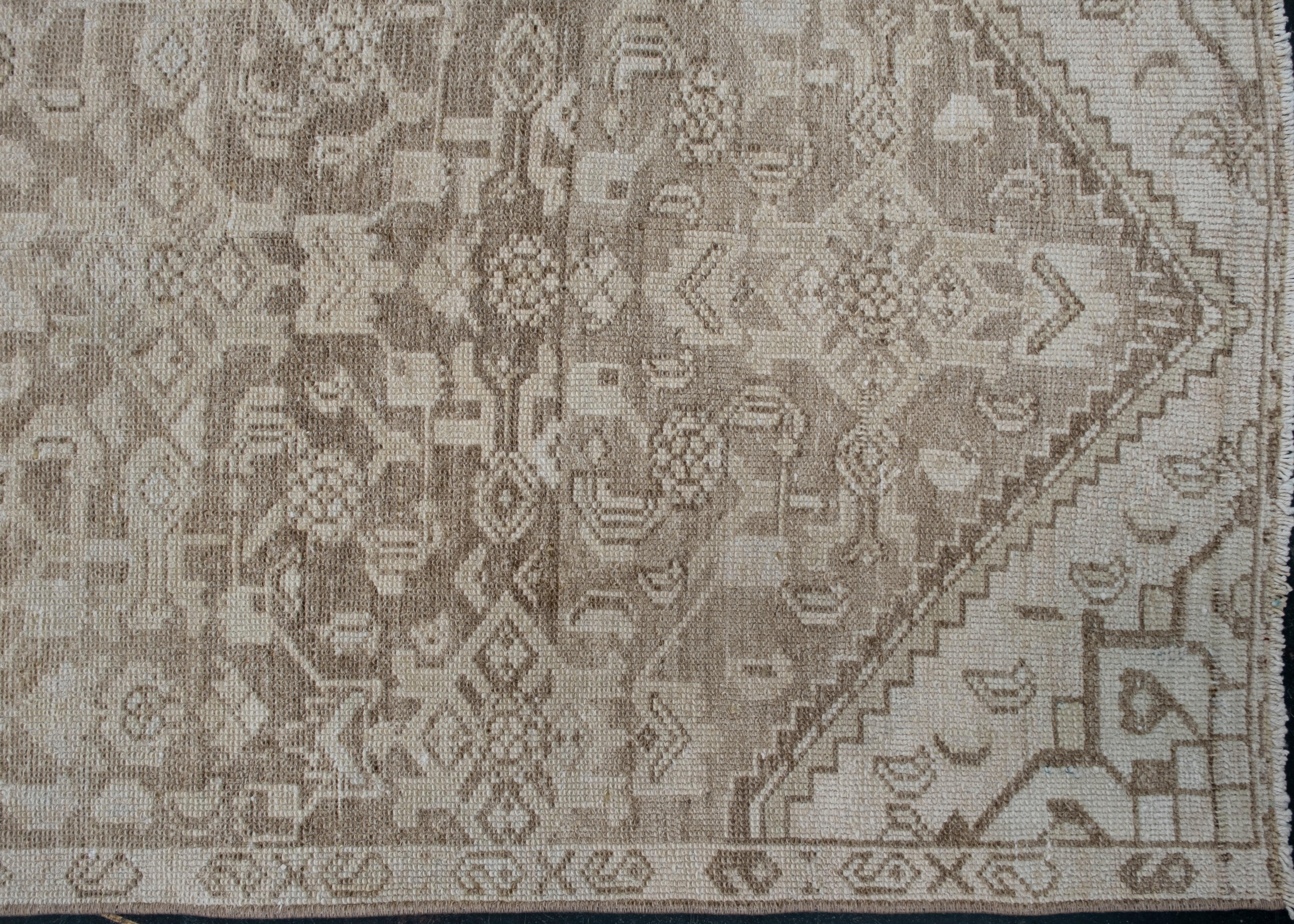 Oushak Rug Oriental Hand Knotted Turkish Oushak 2'5