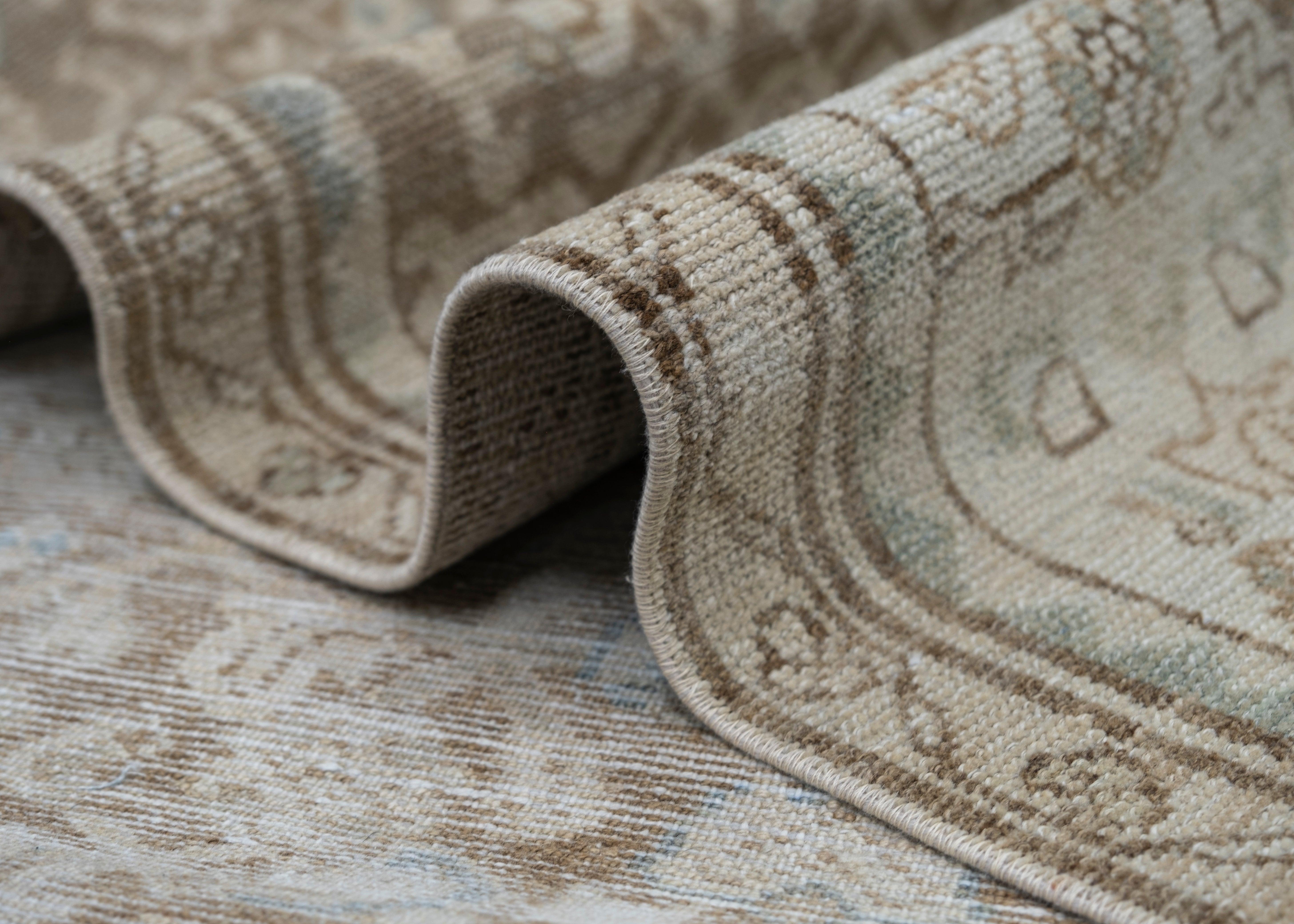 Oushak Rug Oriental Hand Knotted Turkish Oushak 9'10