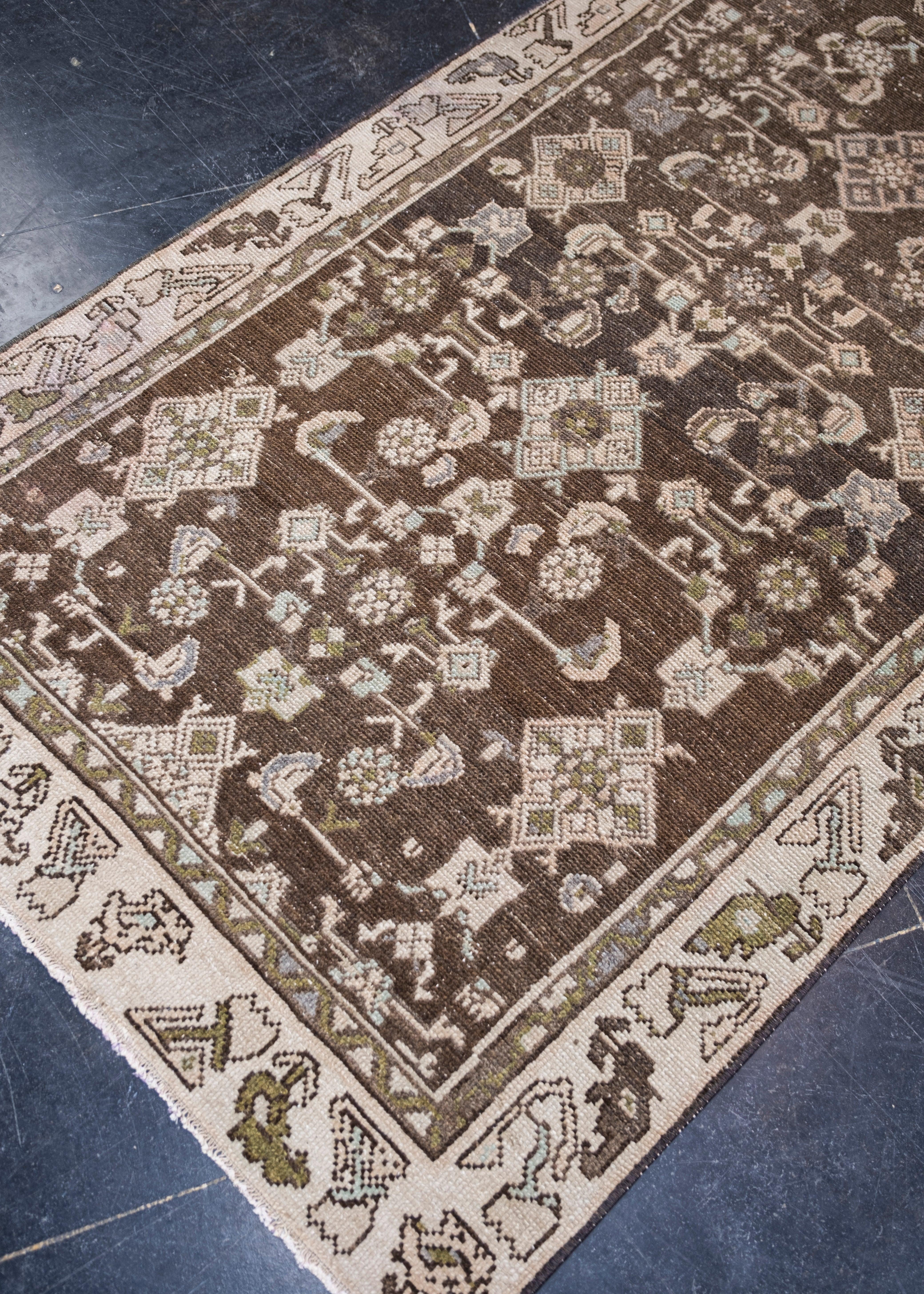 Türkischer Anatolischer Vintage-Teppich 3' x 12'3