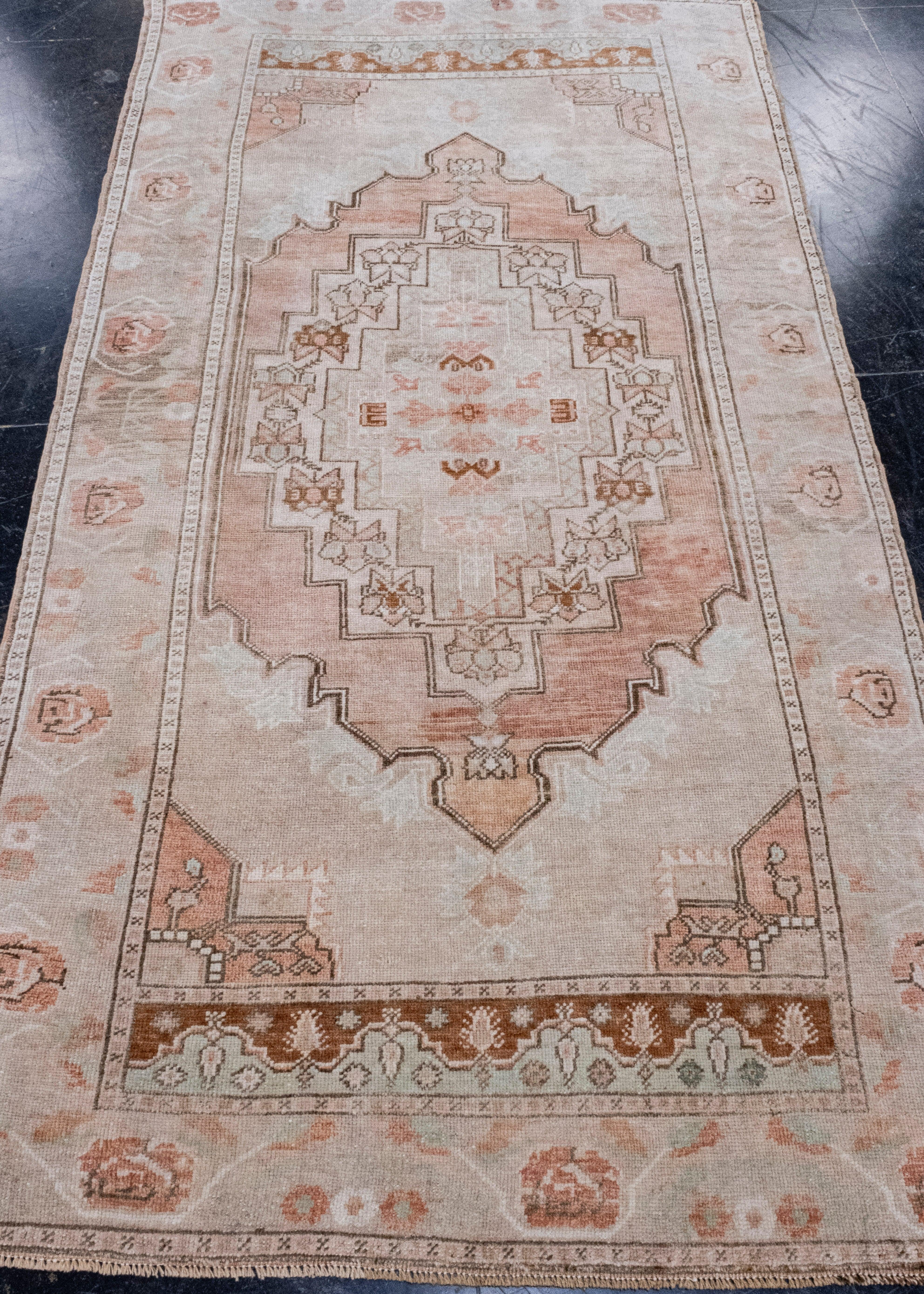 Turkish Vintage Anatolian Rug 3'7