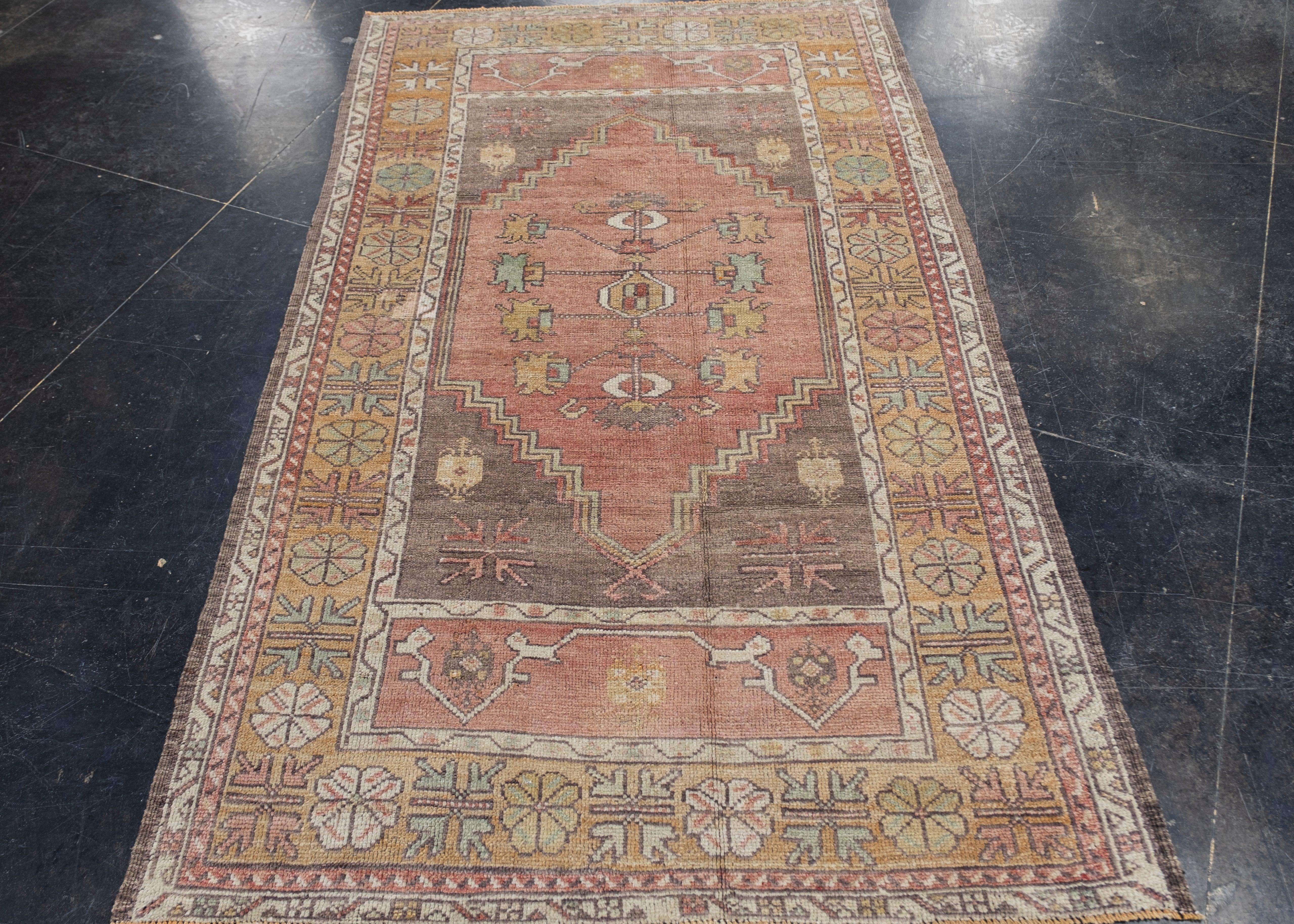 Turkish Vintage Anatolian Rug 4' x 6'9