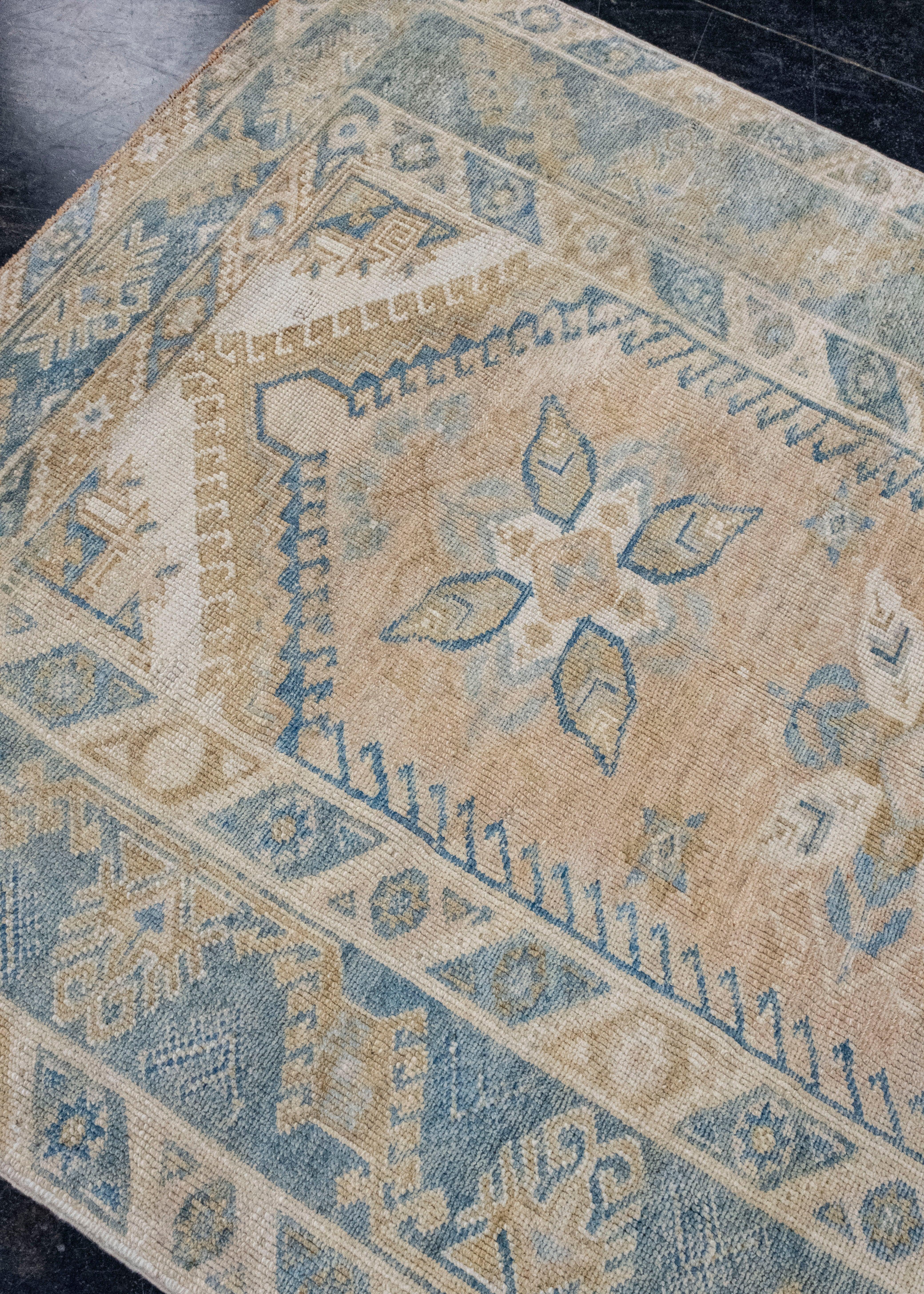 Contemporary Turkish Vintage Anatolian Rug 4'2