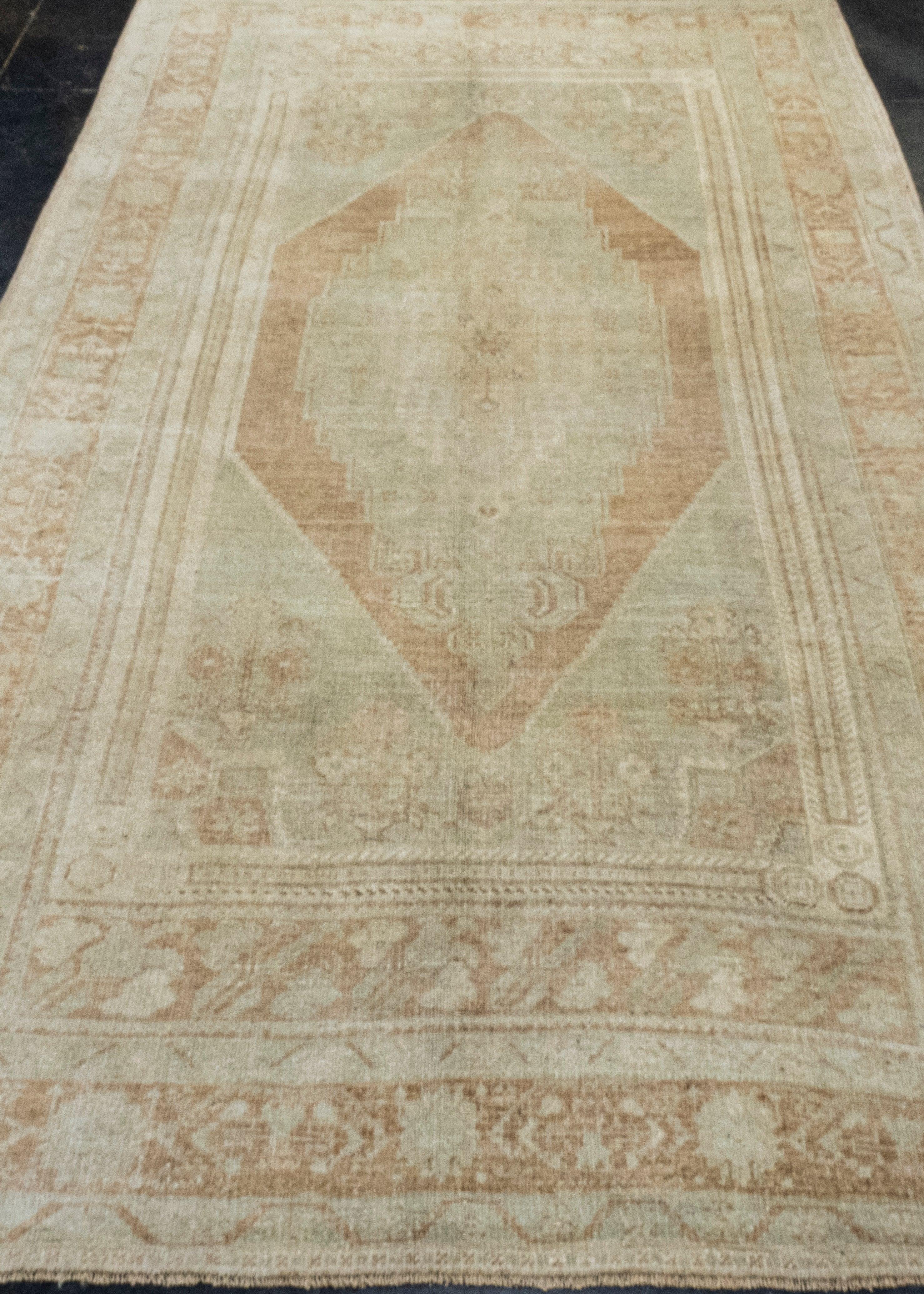 Contemporary Turkish Vintage Anatolian Rug 5'5