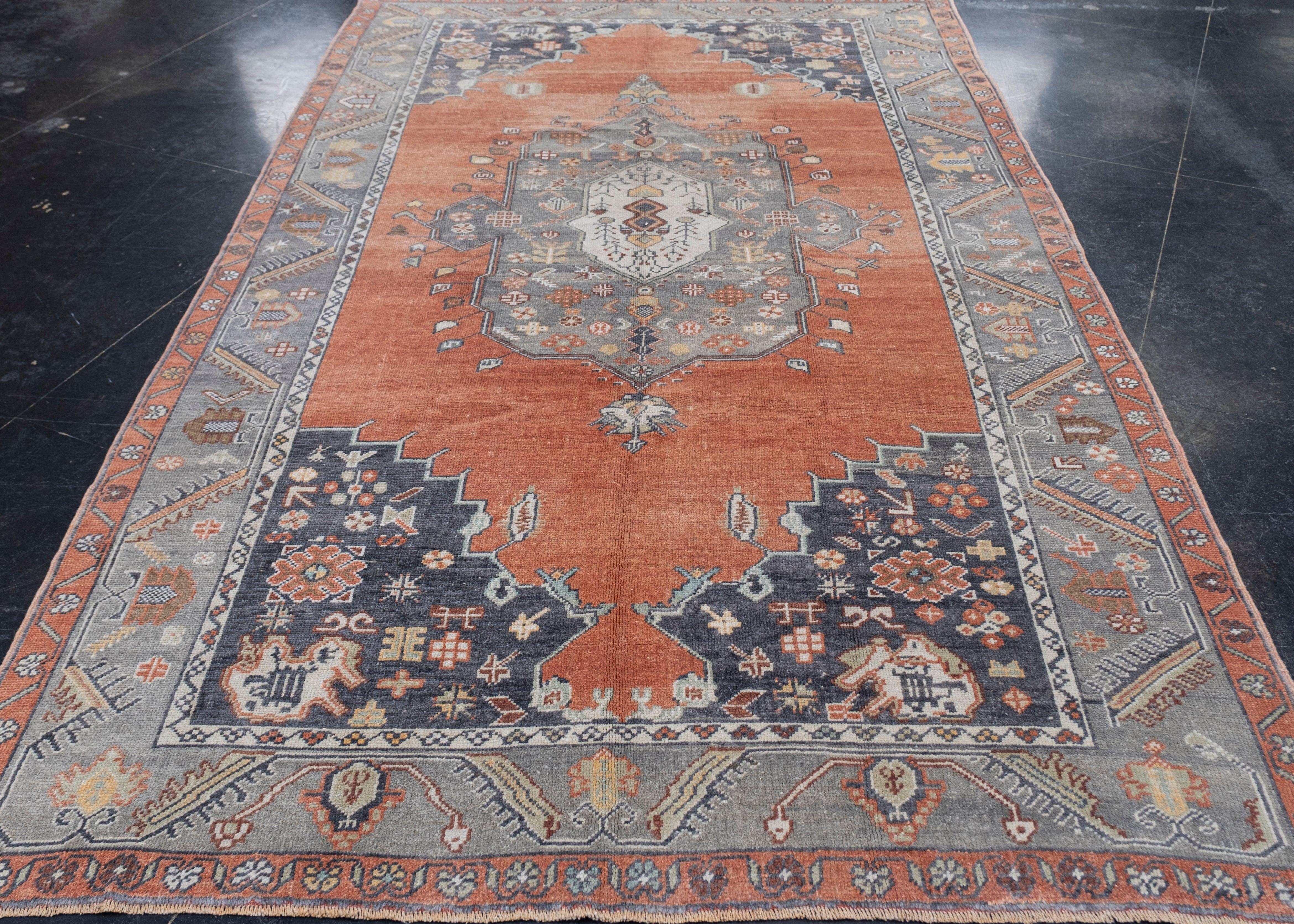Turc Tapis turc vintage d'Anatolie 6'2