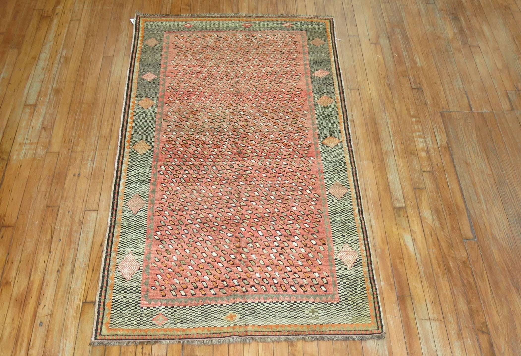 Primitive Turkish Vintage Anatolian Rug