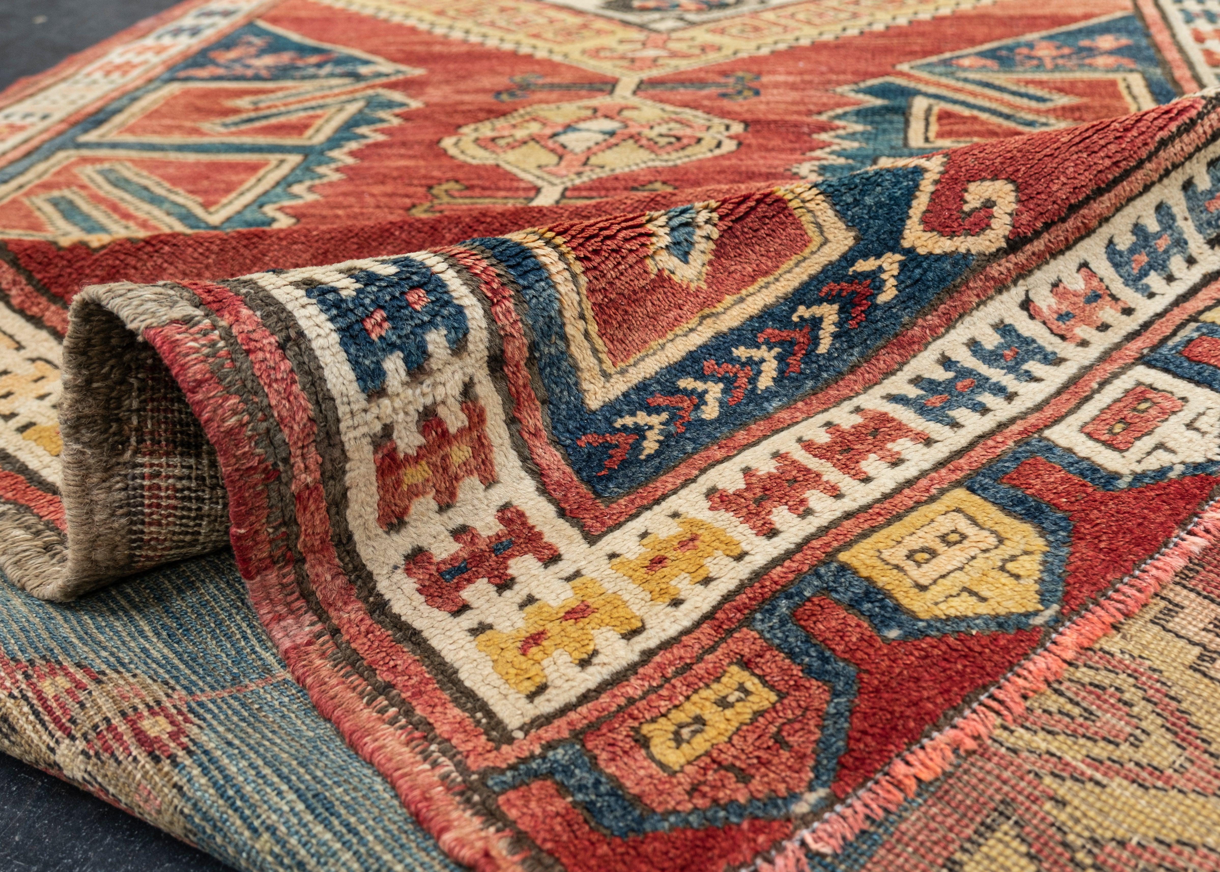 Türkischer Anatolischer Vintage-Teppich Orientalischer handgefertigter Teppich 3'11