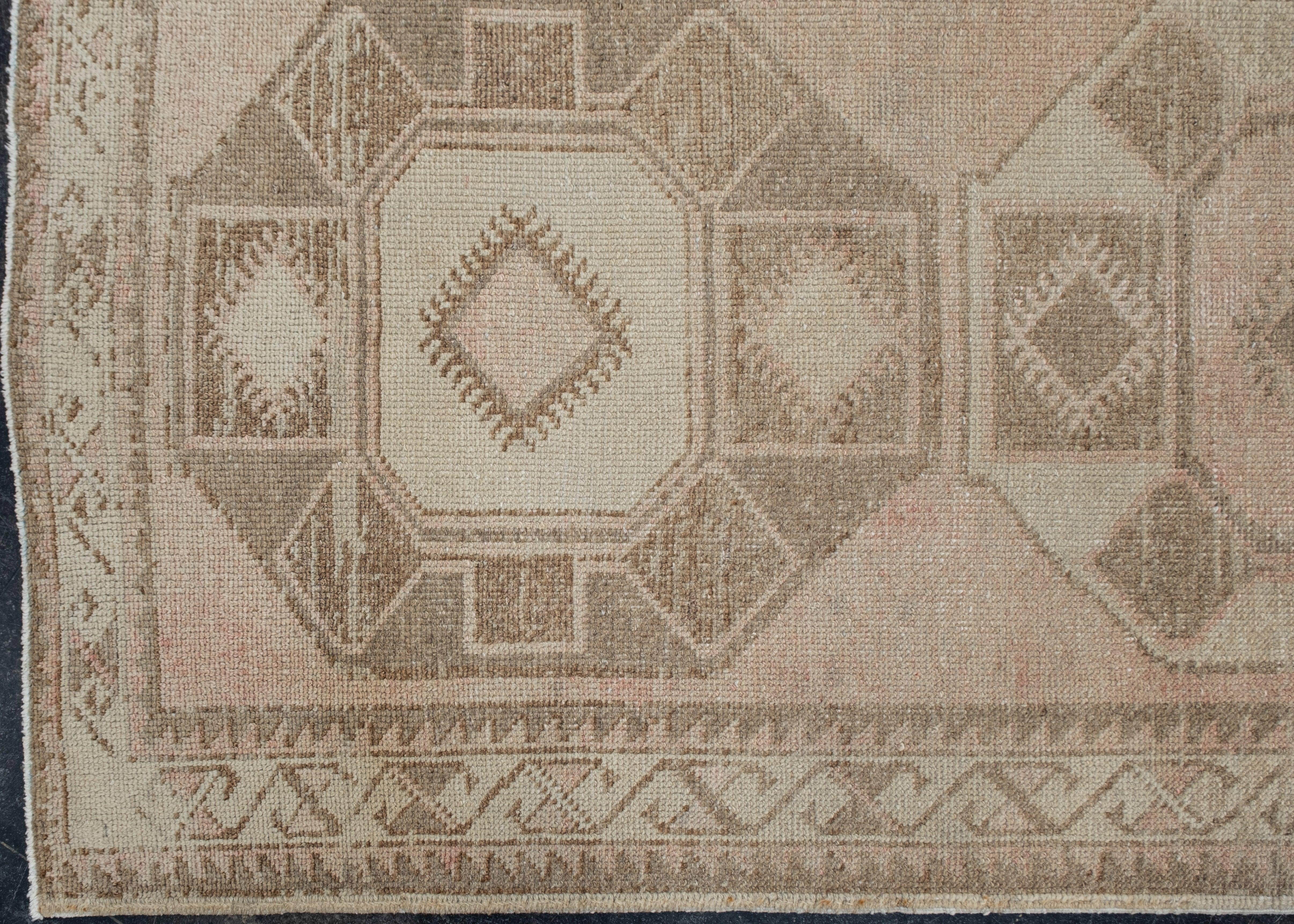 Turc Tapis d'Anatolie vintage turc fait à la main 3'6