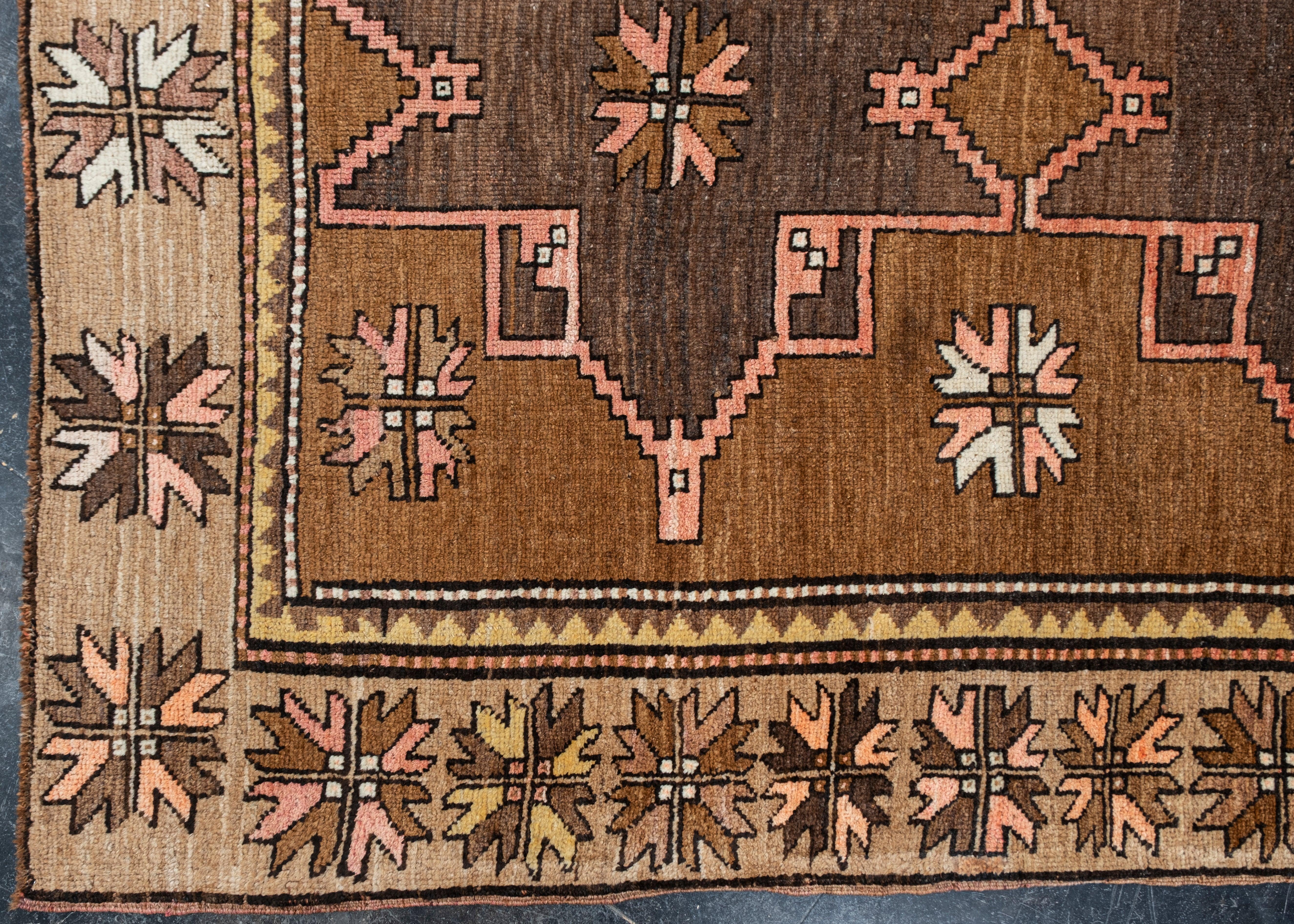 Alfombra Anatolia Turca Vintage Oriental Hecha a Mano 5'3