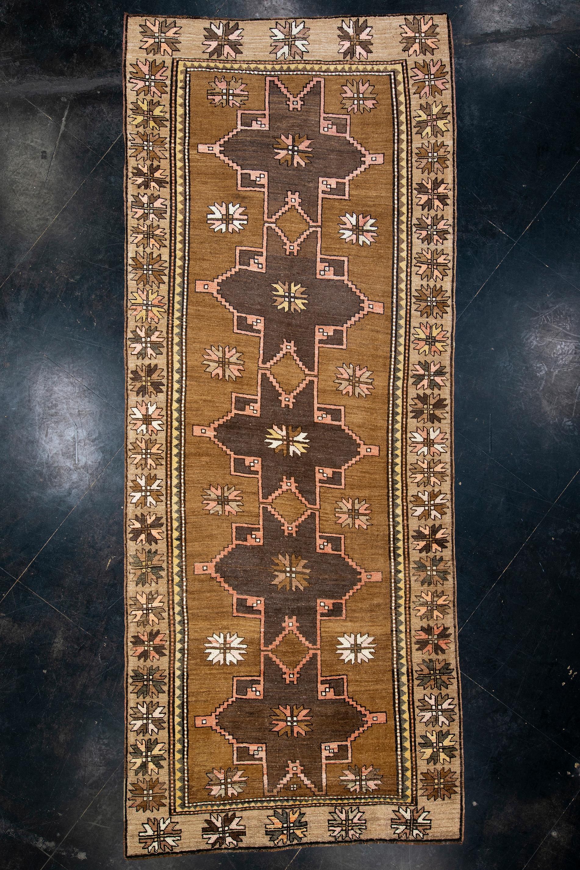 Alfombra Anatolia Turca Vintage Oriental Hecha a Mano 5'3