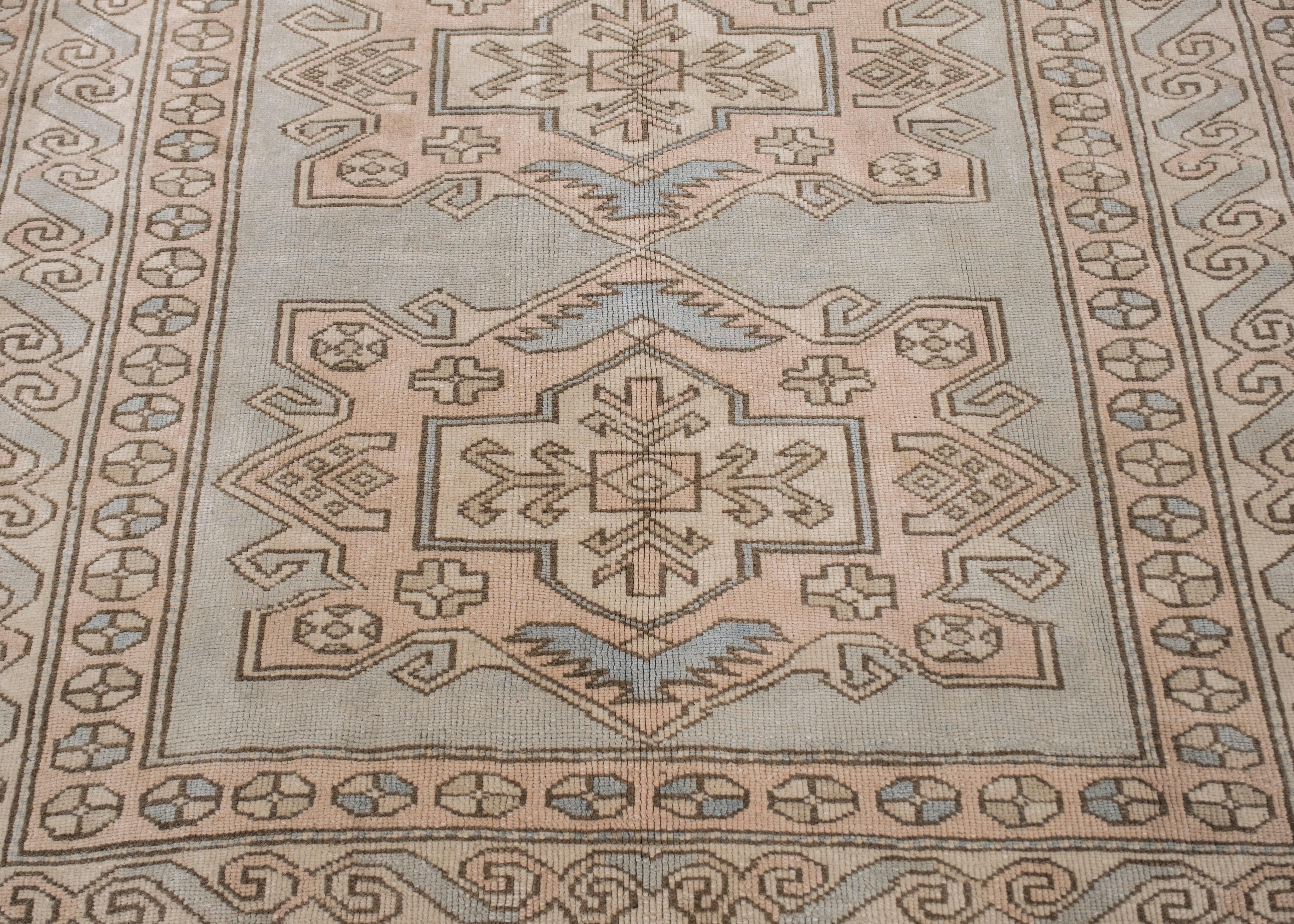 Türkischer Anatolischer Vintage-Teppich Orientalischer handgefertigter Teppich 6' x 7'10