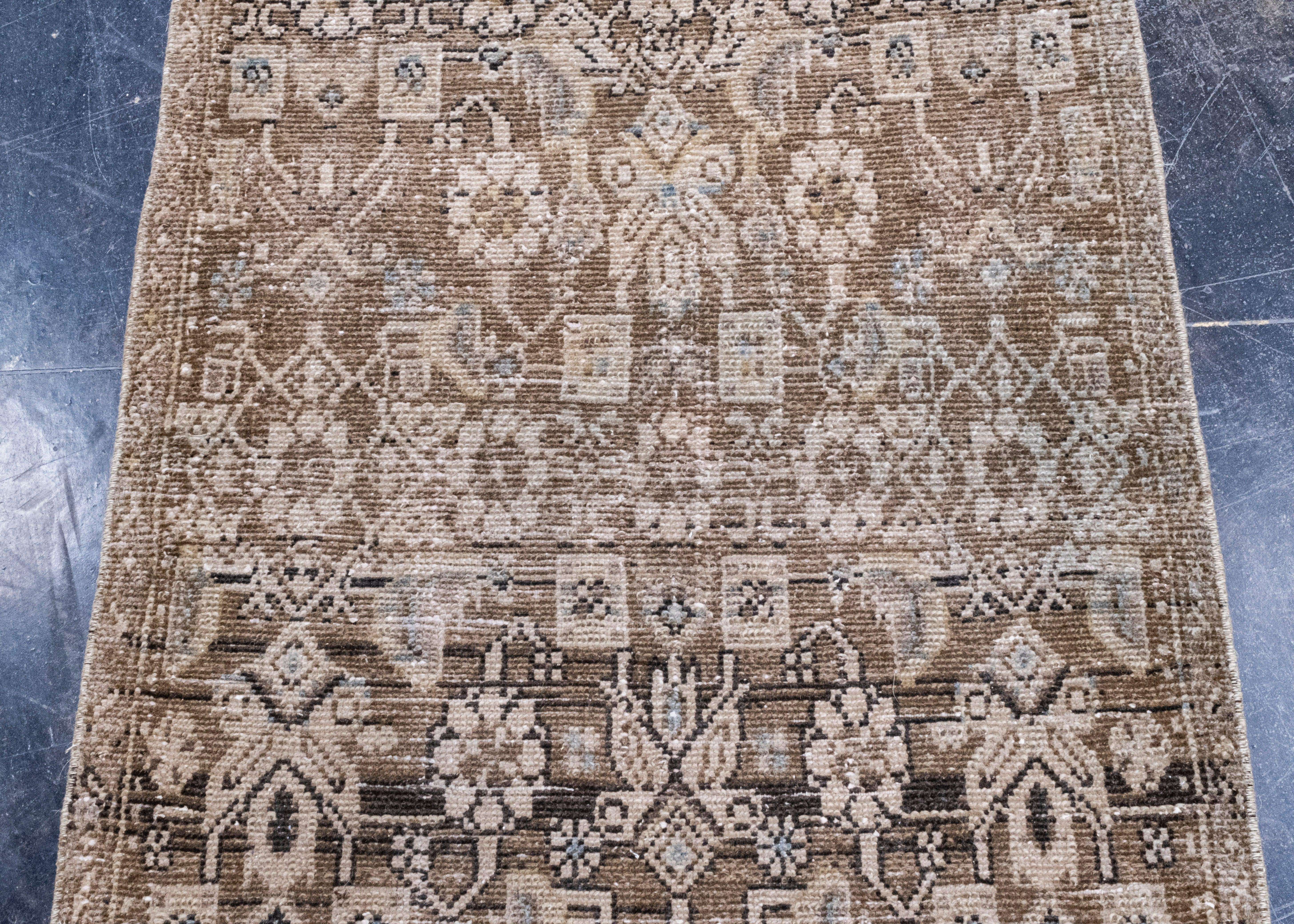 Wool Turkish Vintage Anatolian Runner Rug 2'5