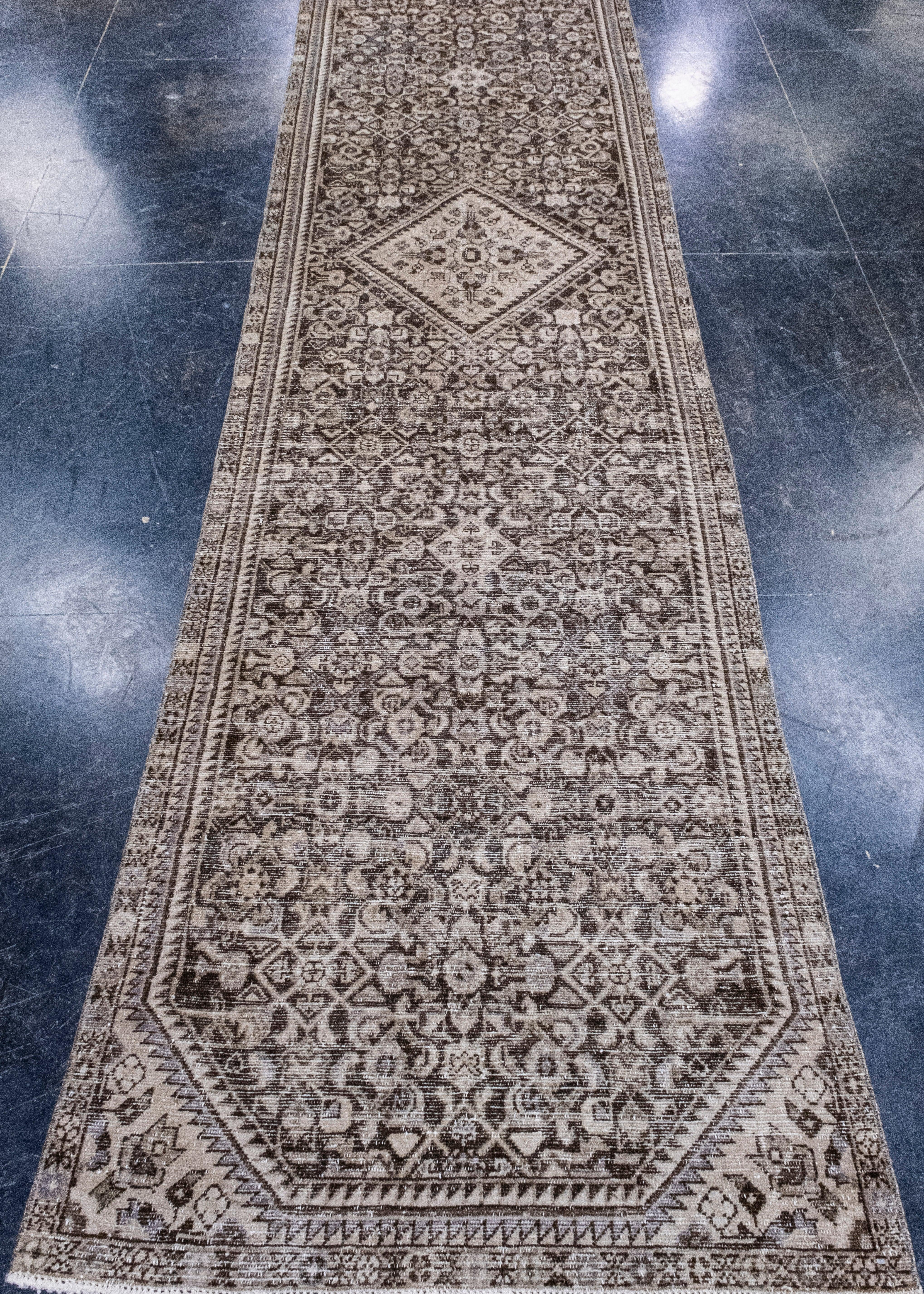 Turkish Vintage Anatolian Runner Rug 3' x 11'9