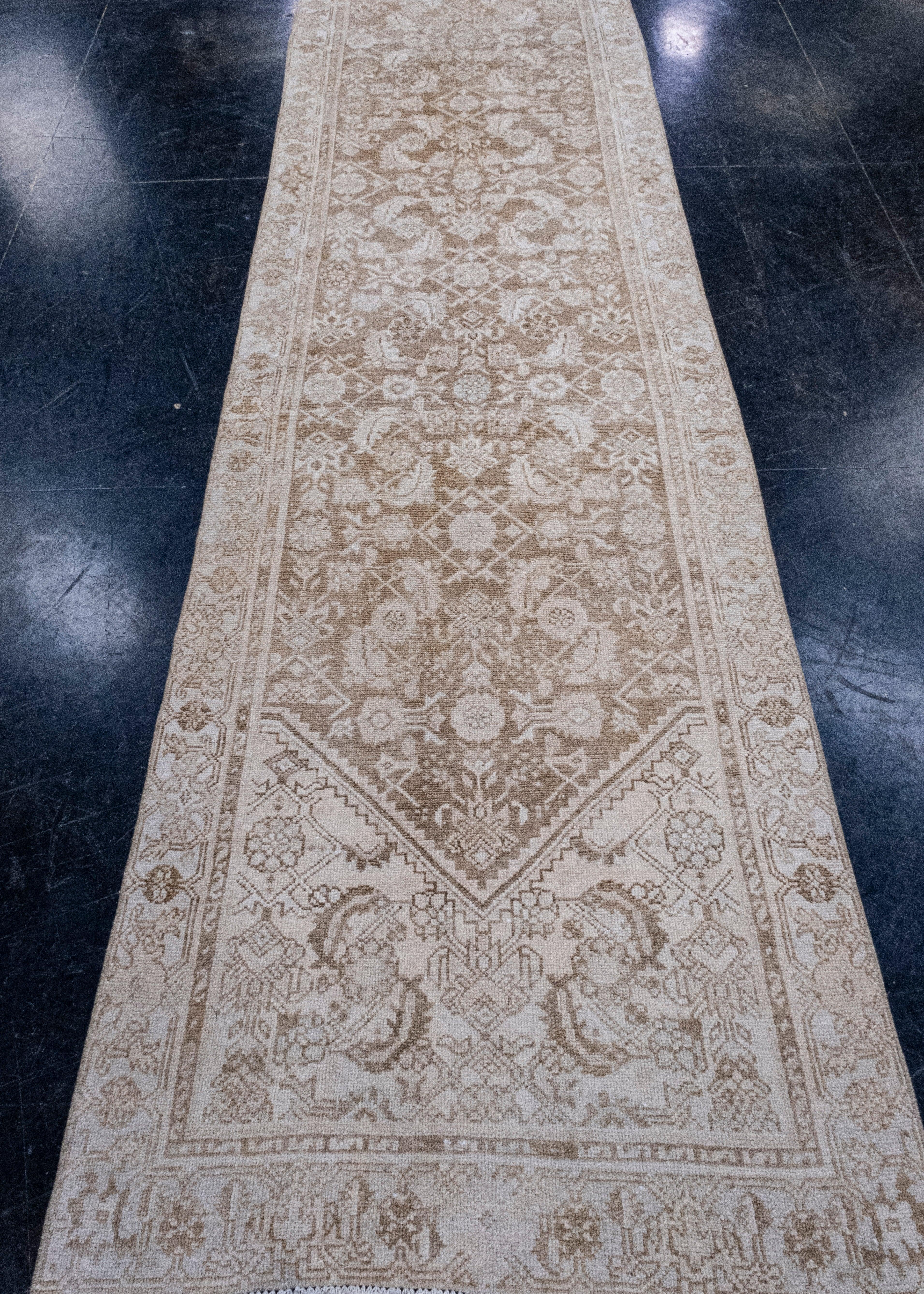 Turkish Vintage Anatolian Runner Rug 3' x 13'2