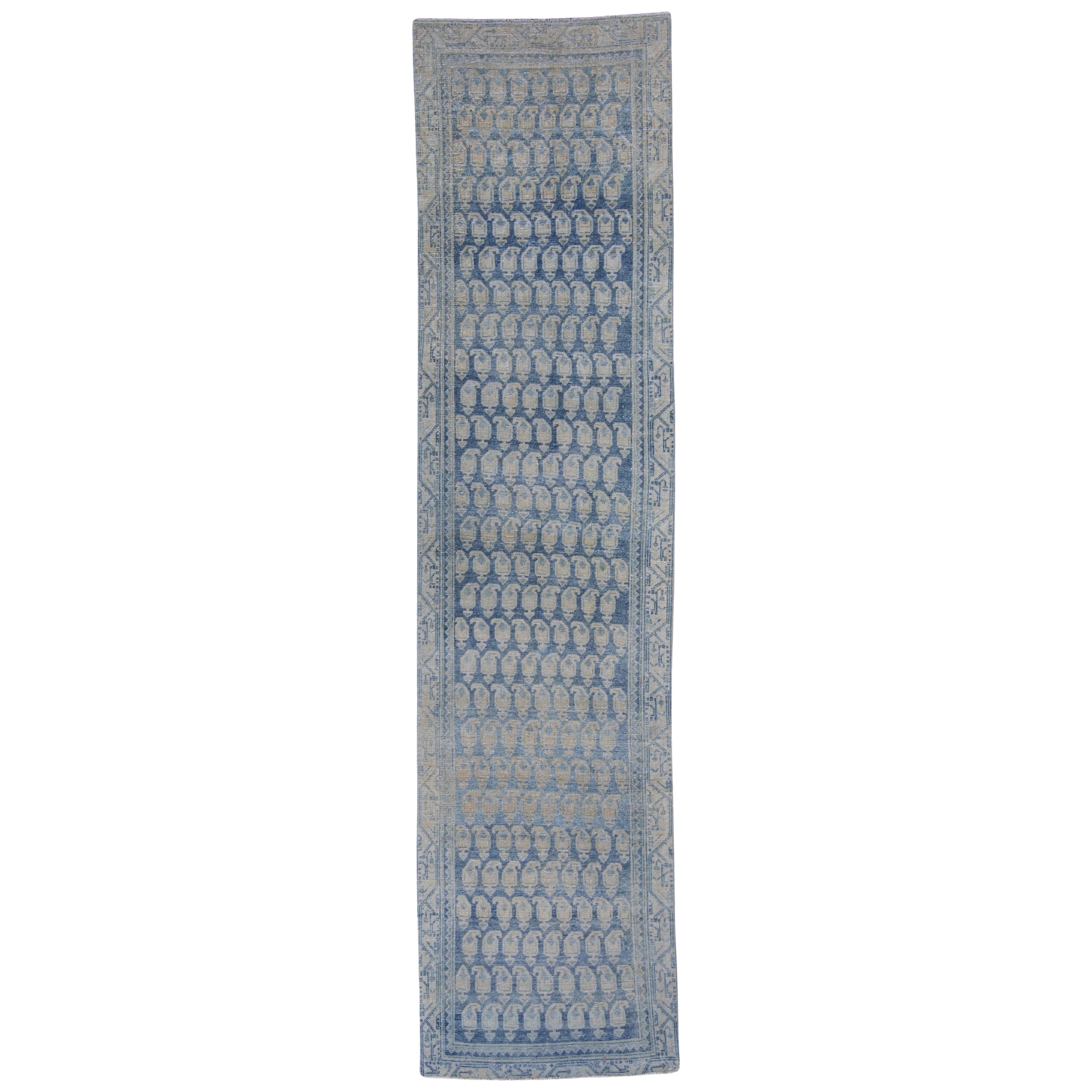 Türkischer Anatolischer Vintage-Läufer im Anatolischen Stil 3'1" x 12'7" #16909 im Angebot