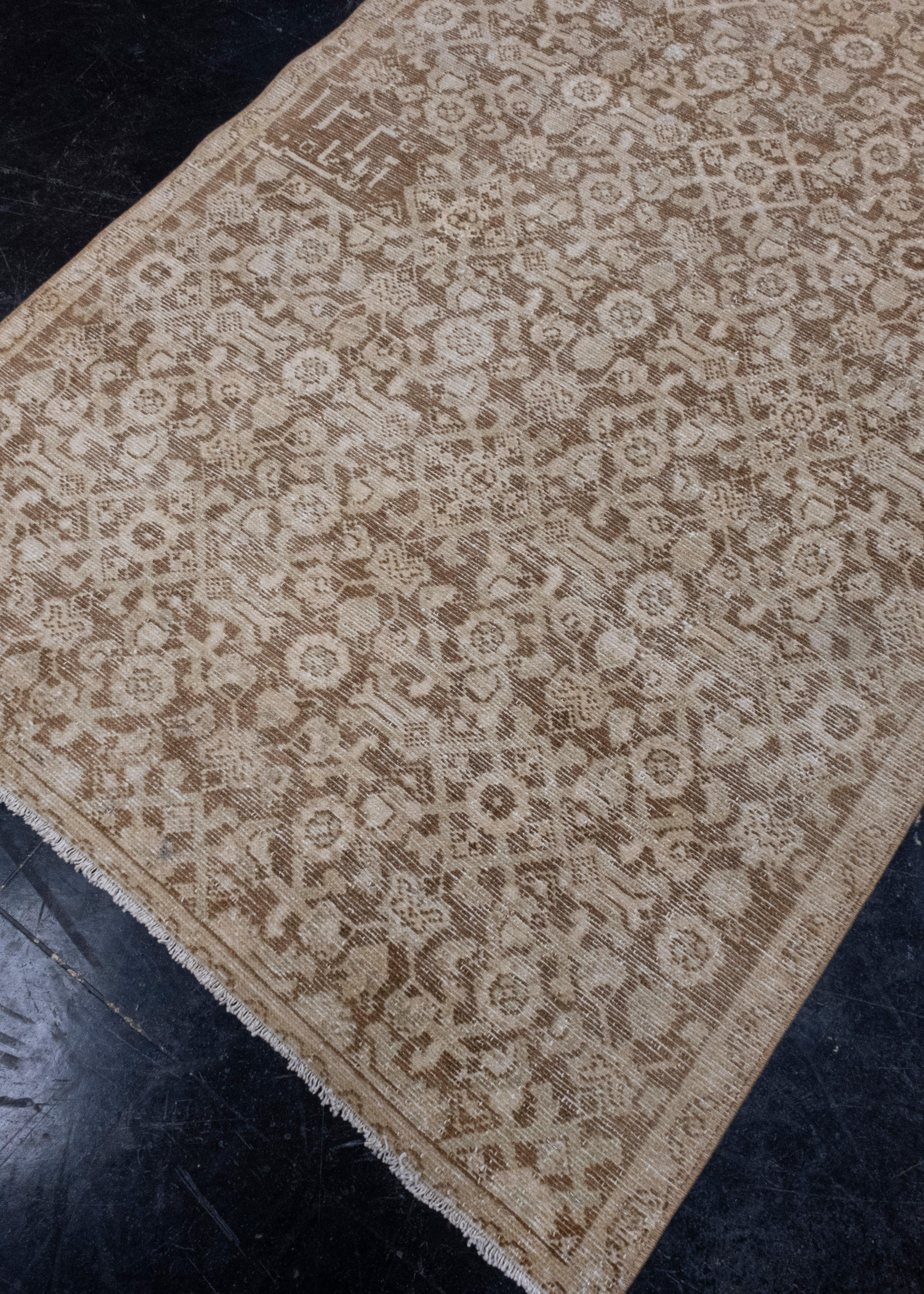 Noué à la main Tapis de couloir turc vintage d'Anatolie 3'2