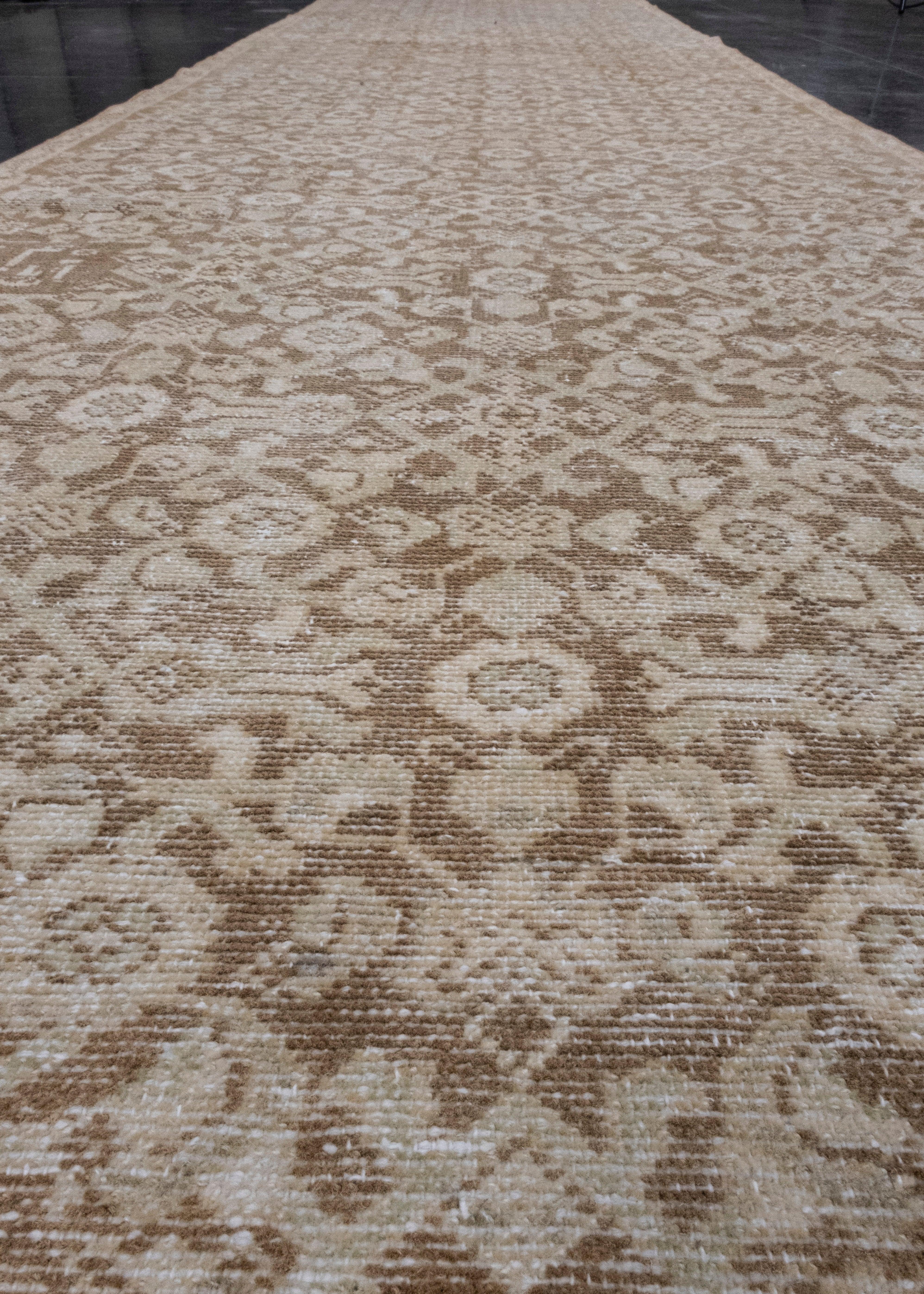 Tapis de couloir turc vintage d'Anatolie 3'2