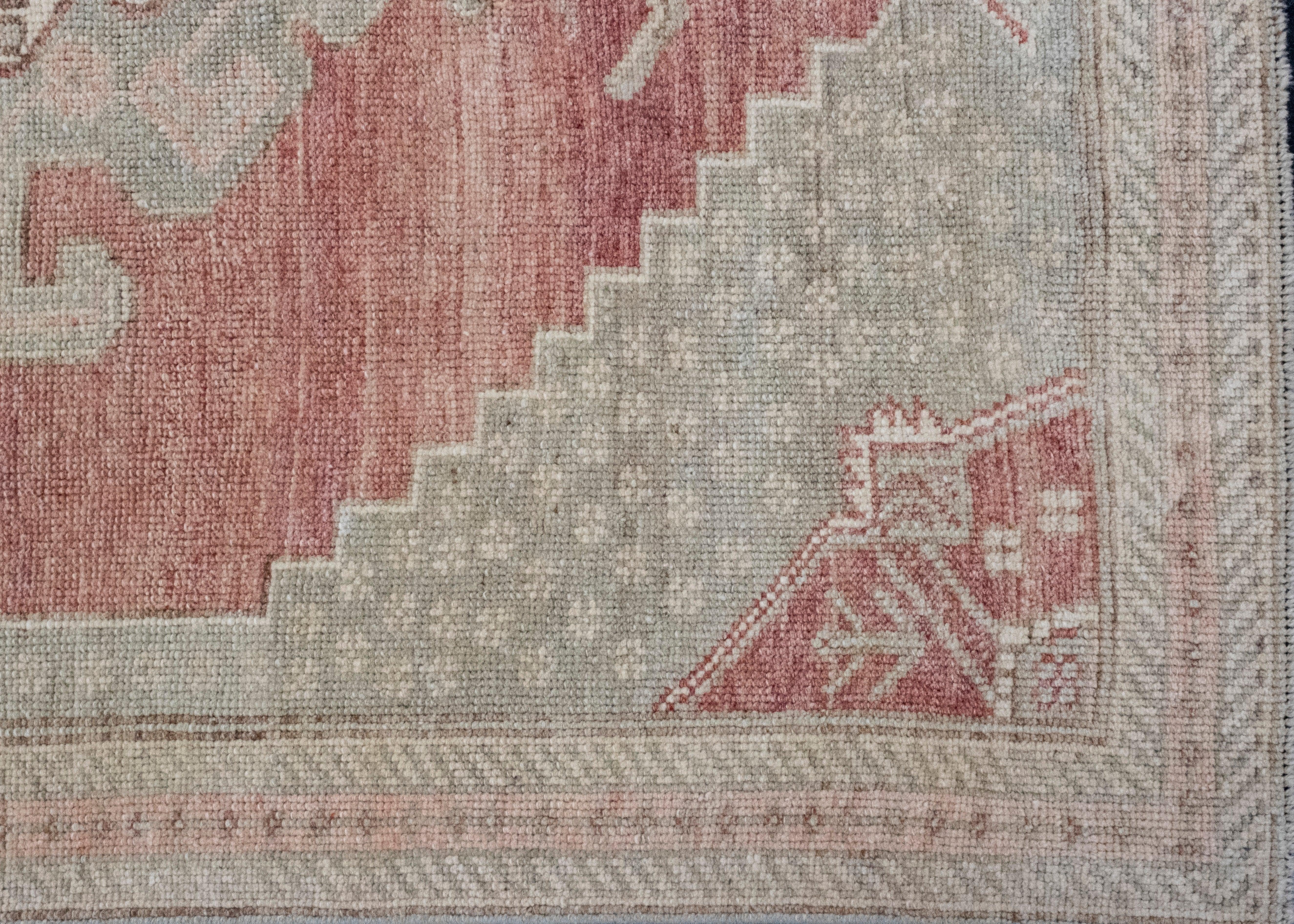 Noué à la main Tapis de couloir turc vintage d'Anatolie 3'3
