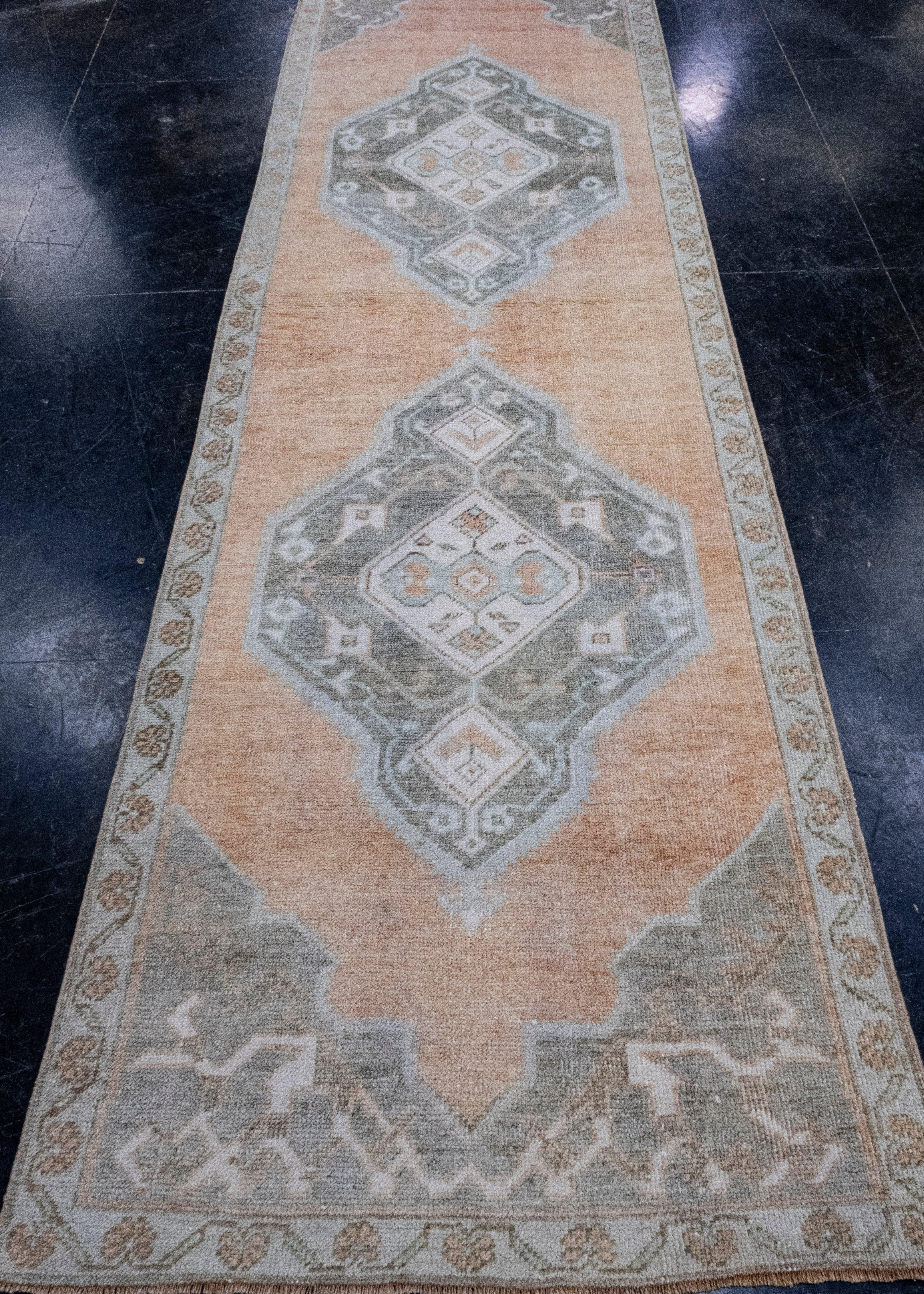 Turkish Vintage Anatolian Runner Rug 3'3