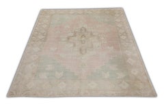 Turkish Vintage Handmade Oriental Rug 4'5" x 5'8" #11104
