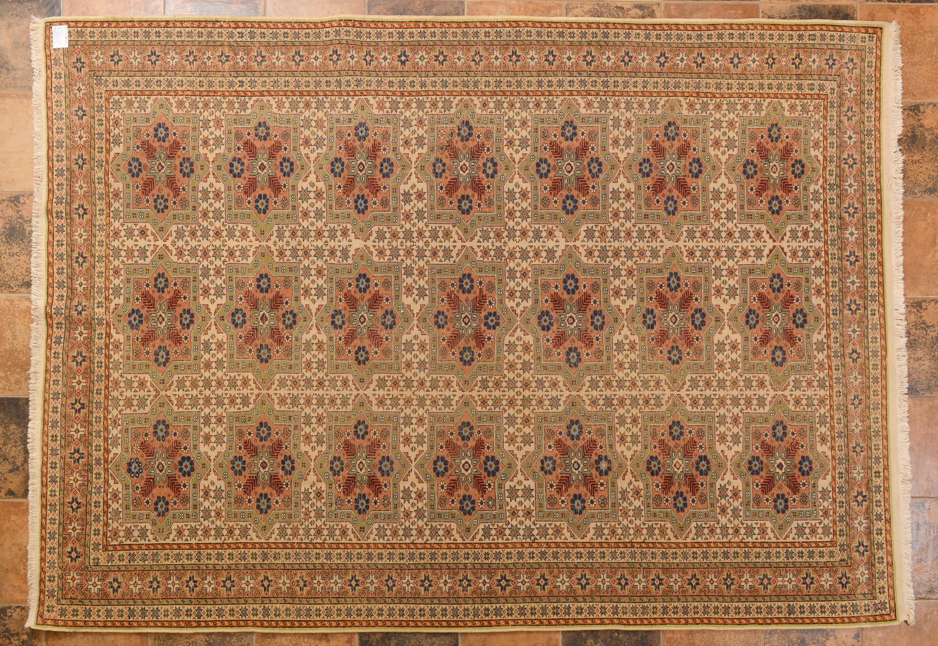 Other Turkish Vintage Keissary Carpet Pale Green For Sale