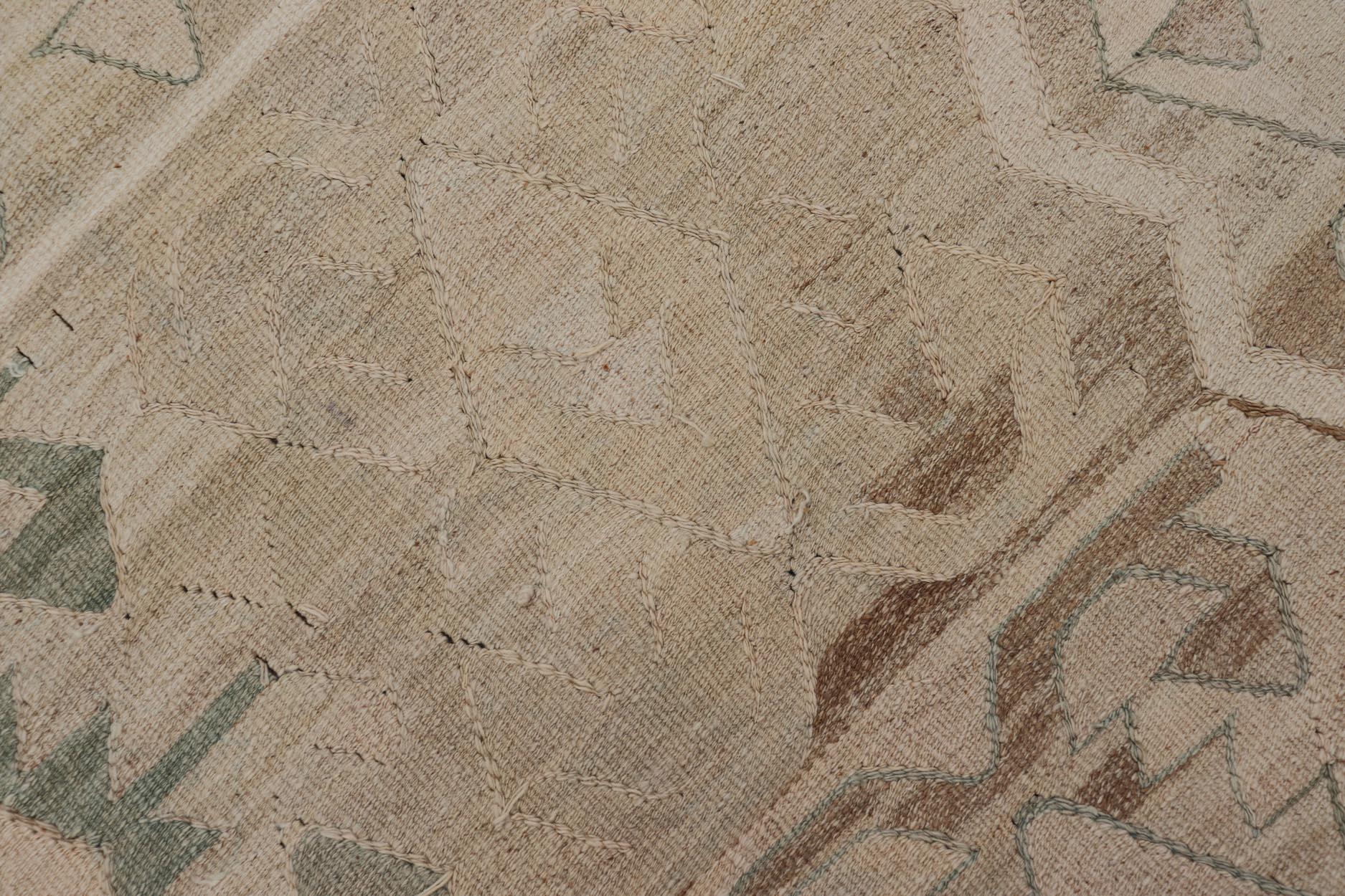 Türkischer Vintage-Kilim-Galerie-Teppich mit subgeometrischem Design 5'2 x 9'1 im Angebot 3