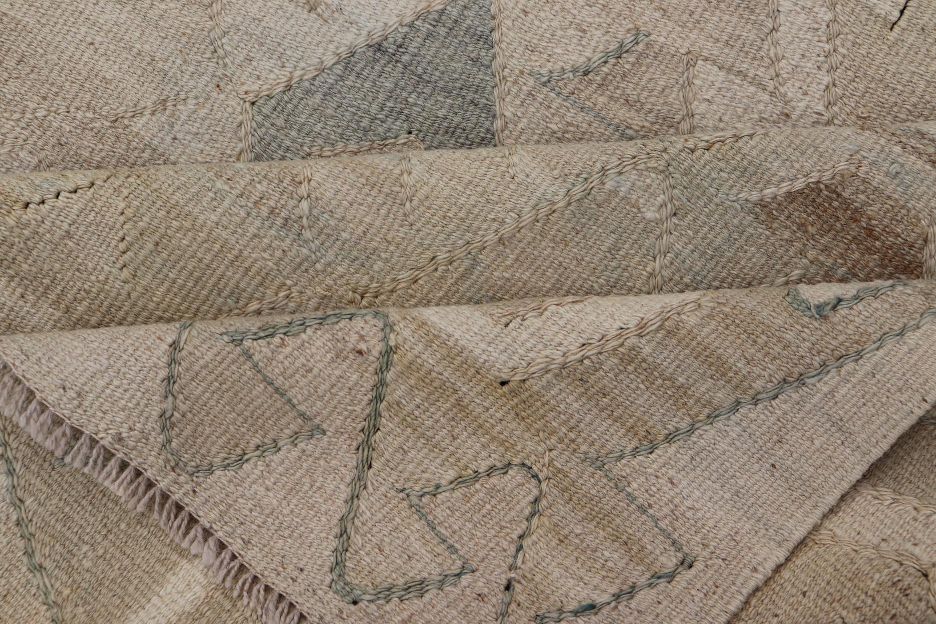 Türkischer Vintage-Kilim-Galerie-Teppich mit subgeometrischem Design 5'2 x 9'1 im Angebot 4