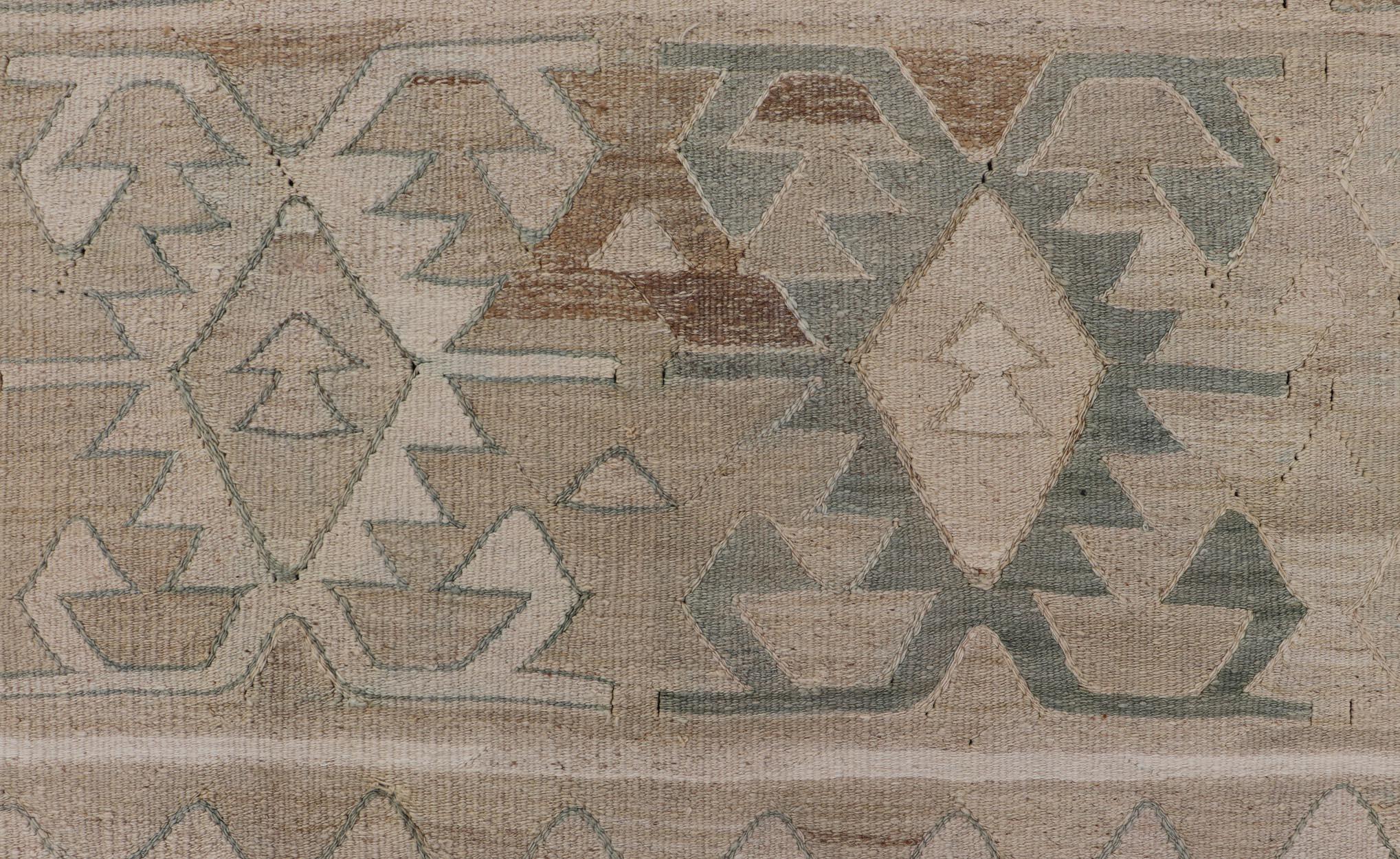 Türkischer Vintage-Kilim-Galerie-Teppich mit subgeometrischem Design 5'2 x 9'1 im Zustand „Gut“ im Angebot in Atlanta, GA