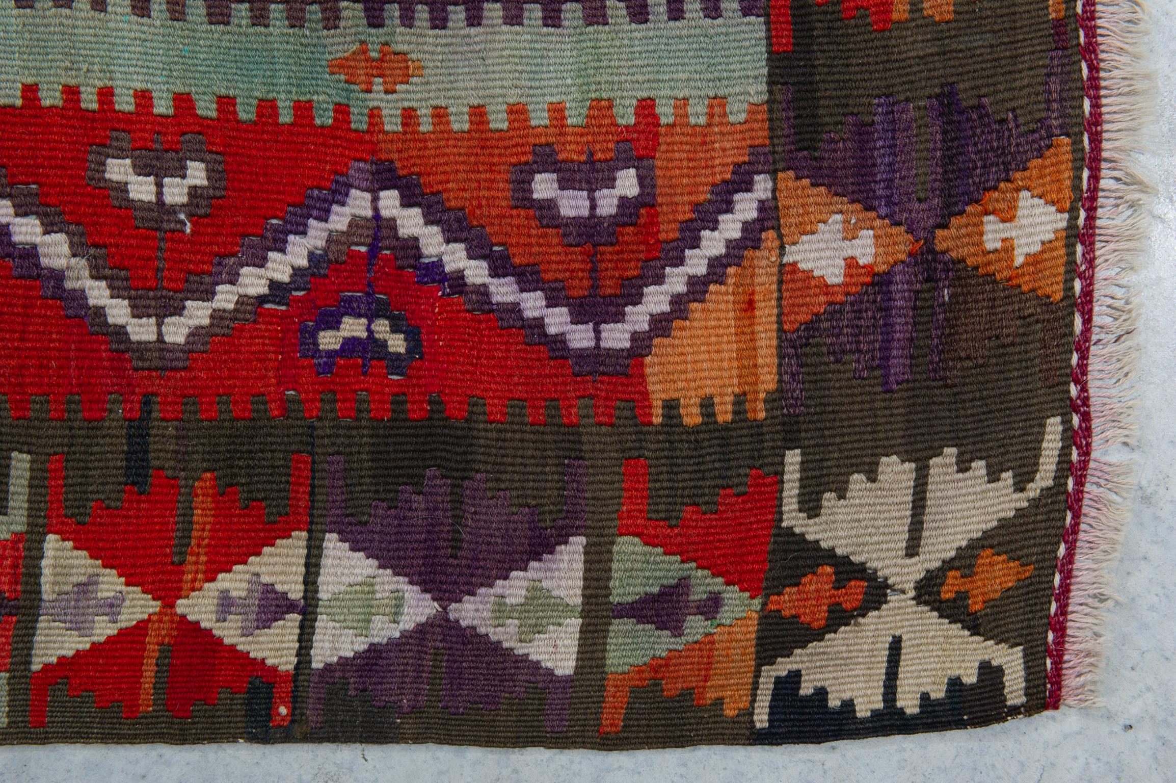 Hand-Woven Turkish Vintage Large Kilim SIVAS For Sale