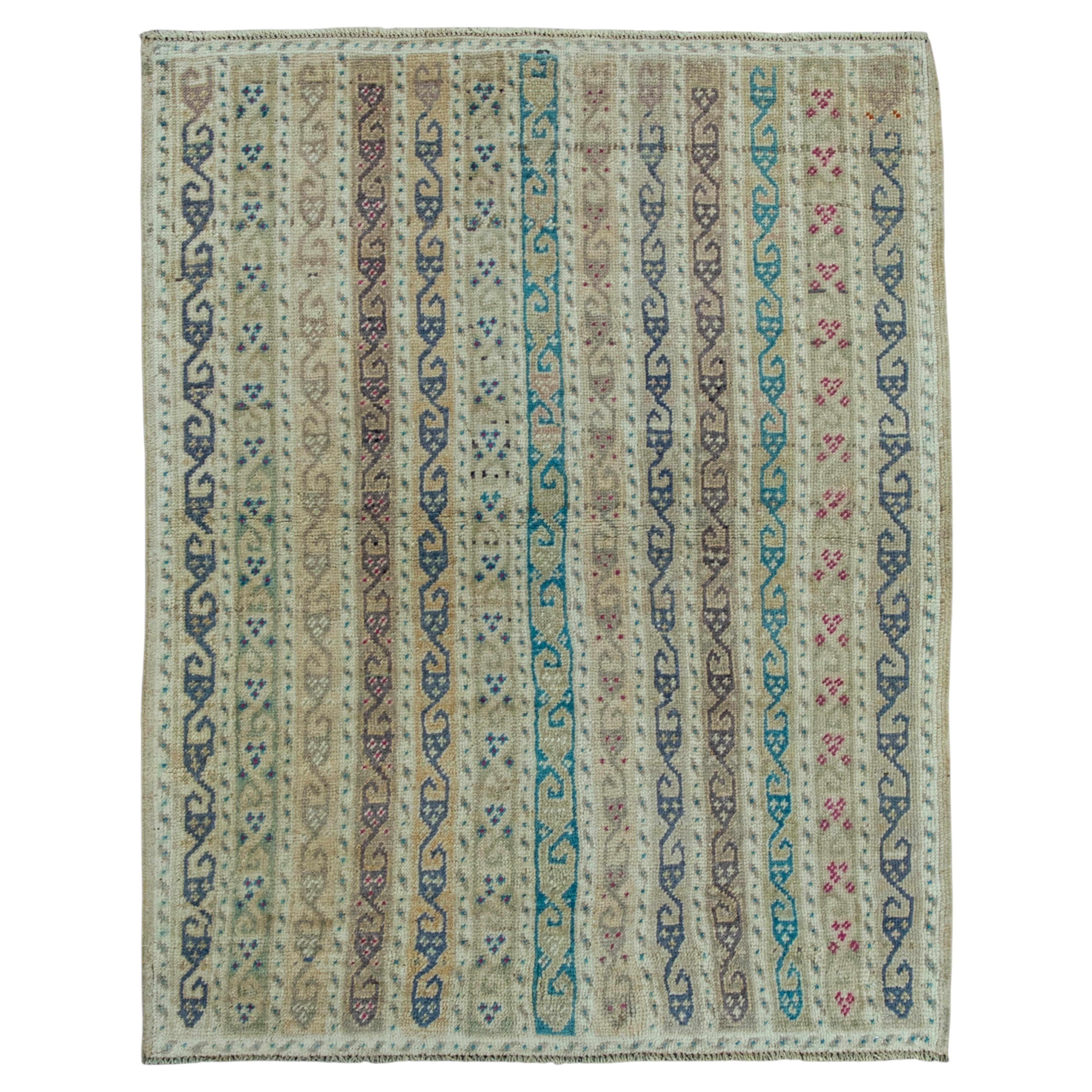 Turkish Vintage Rug 3'2" x 4' #20795