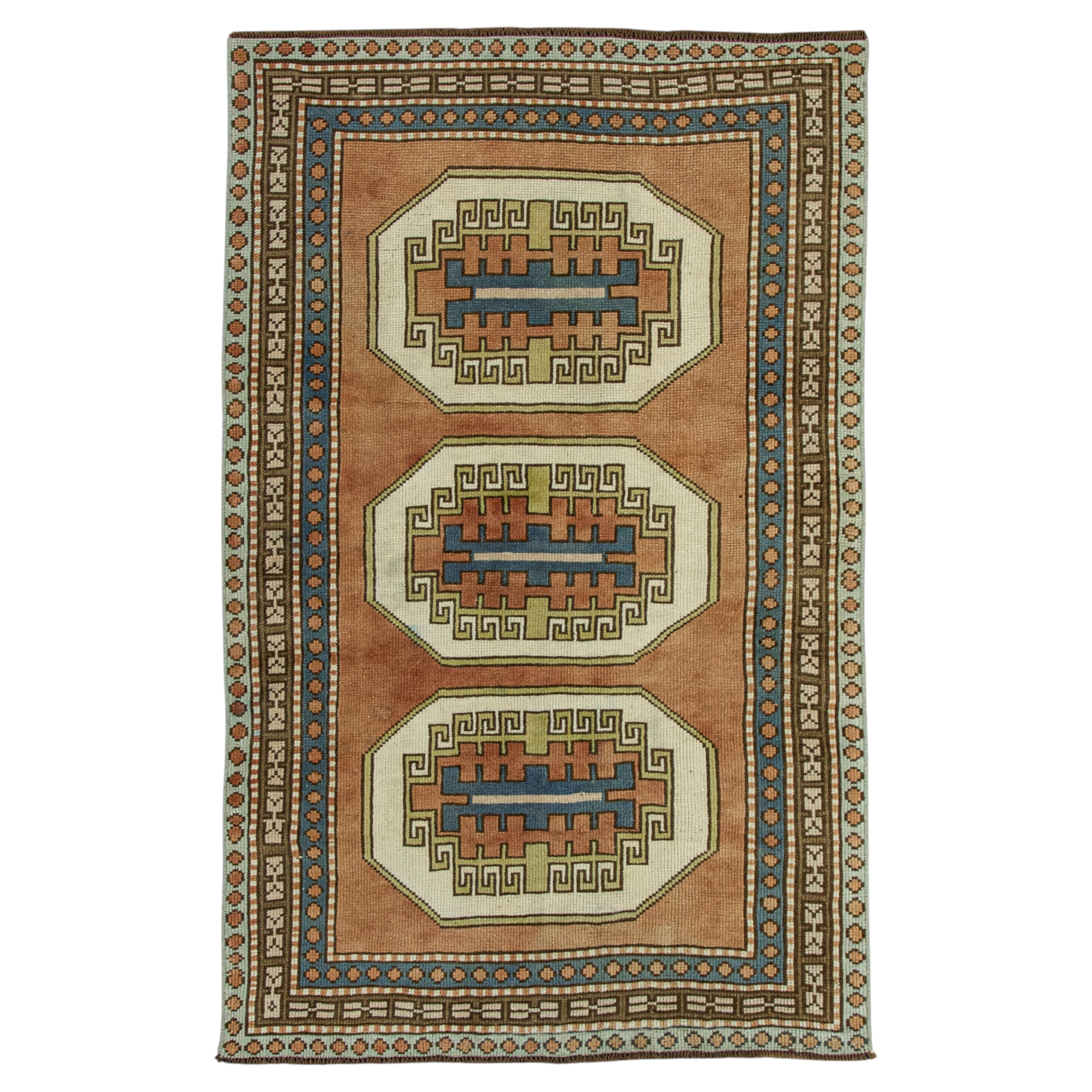 Turkish Vintage Rug  3'6" x 5'7" #20556