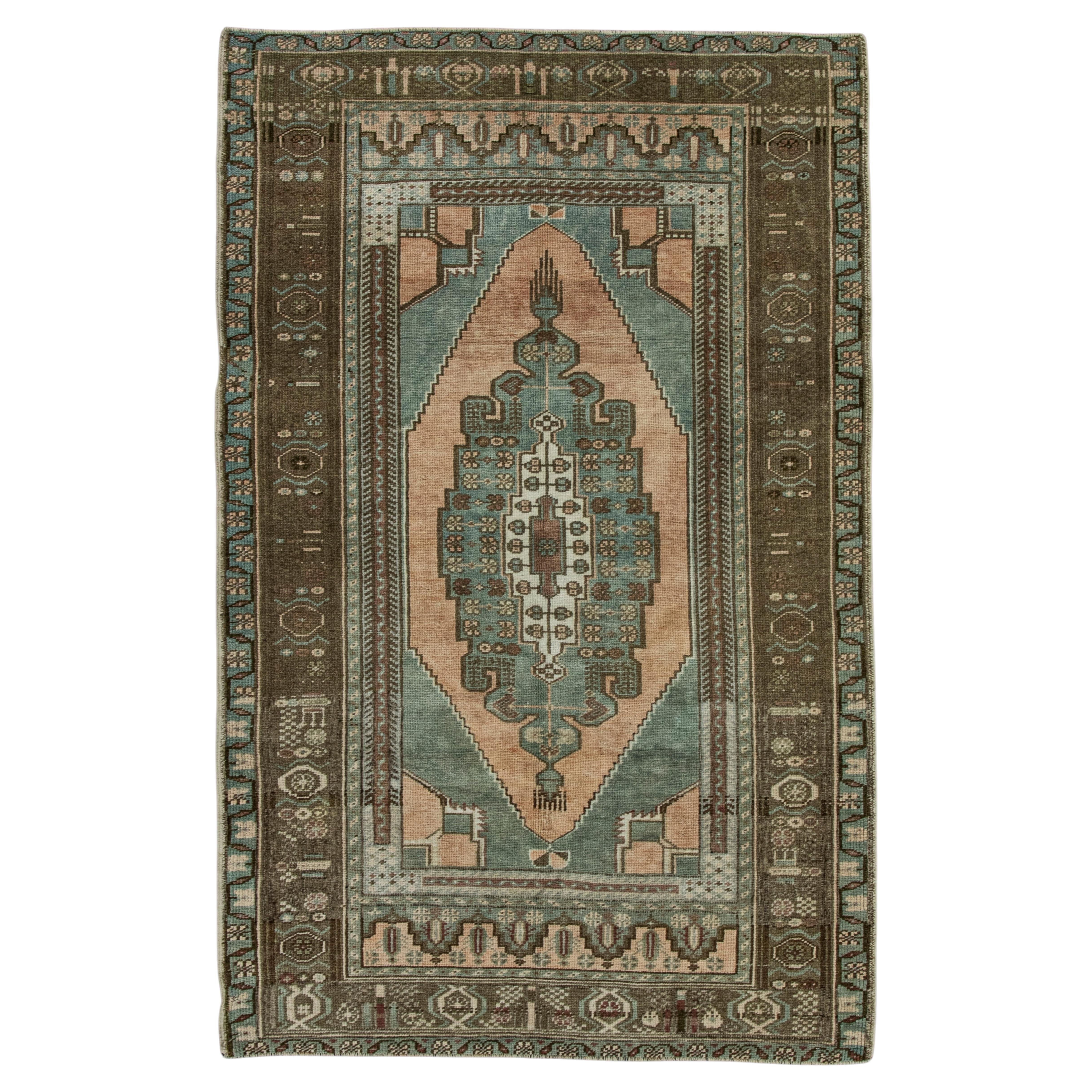 Turkish Vintage Rug  3'8" x 5'9" #20719 For Sale