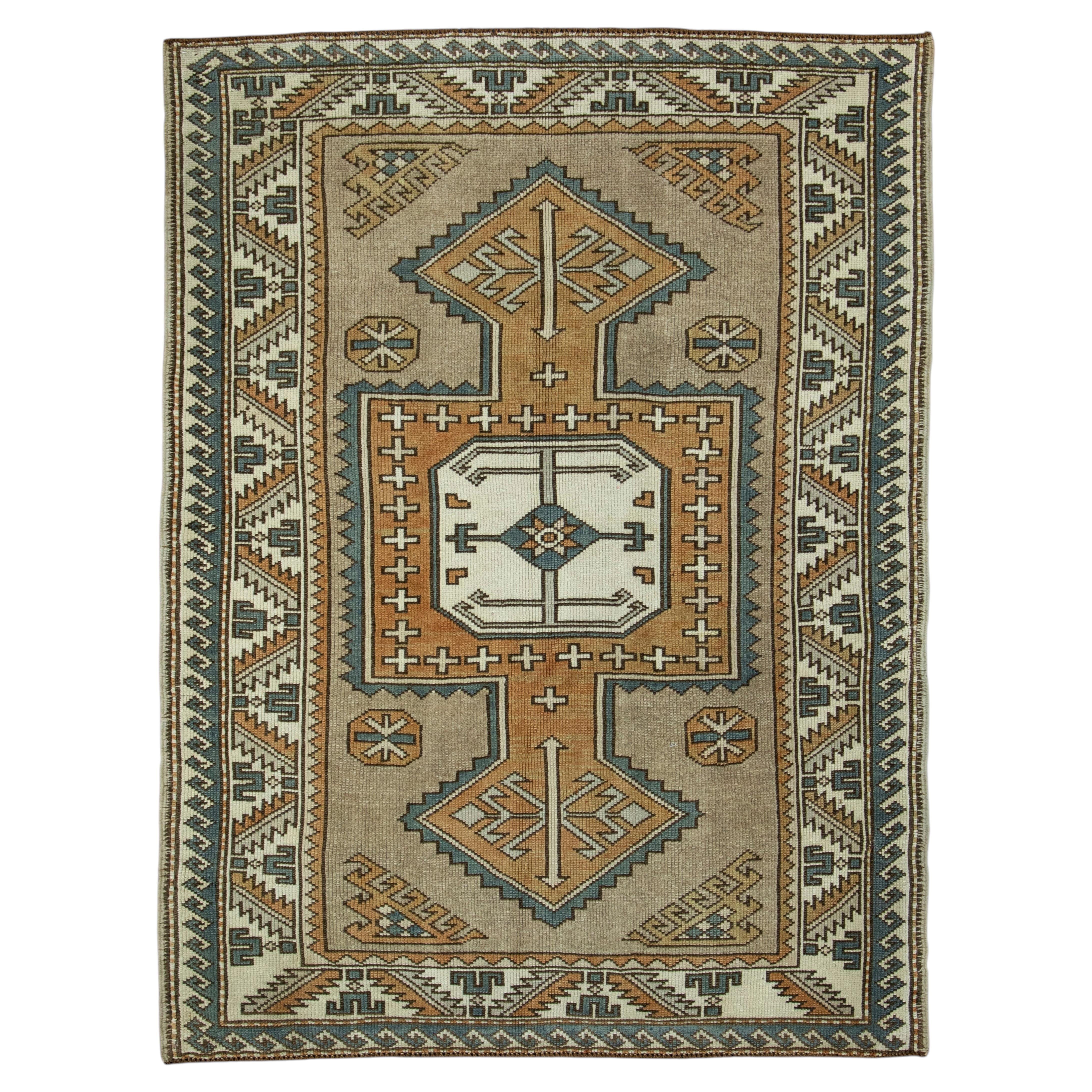 Turkish Vintage Rug 4' x 5'3" #16082