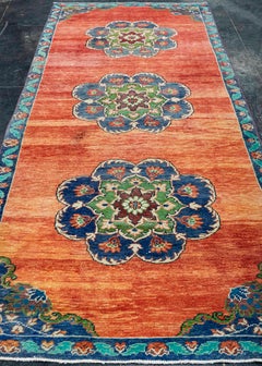 Türkischer Vintage-Teppich 4'5" x 10' #21408