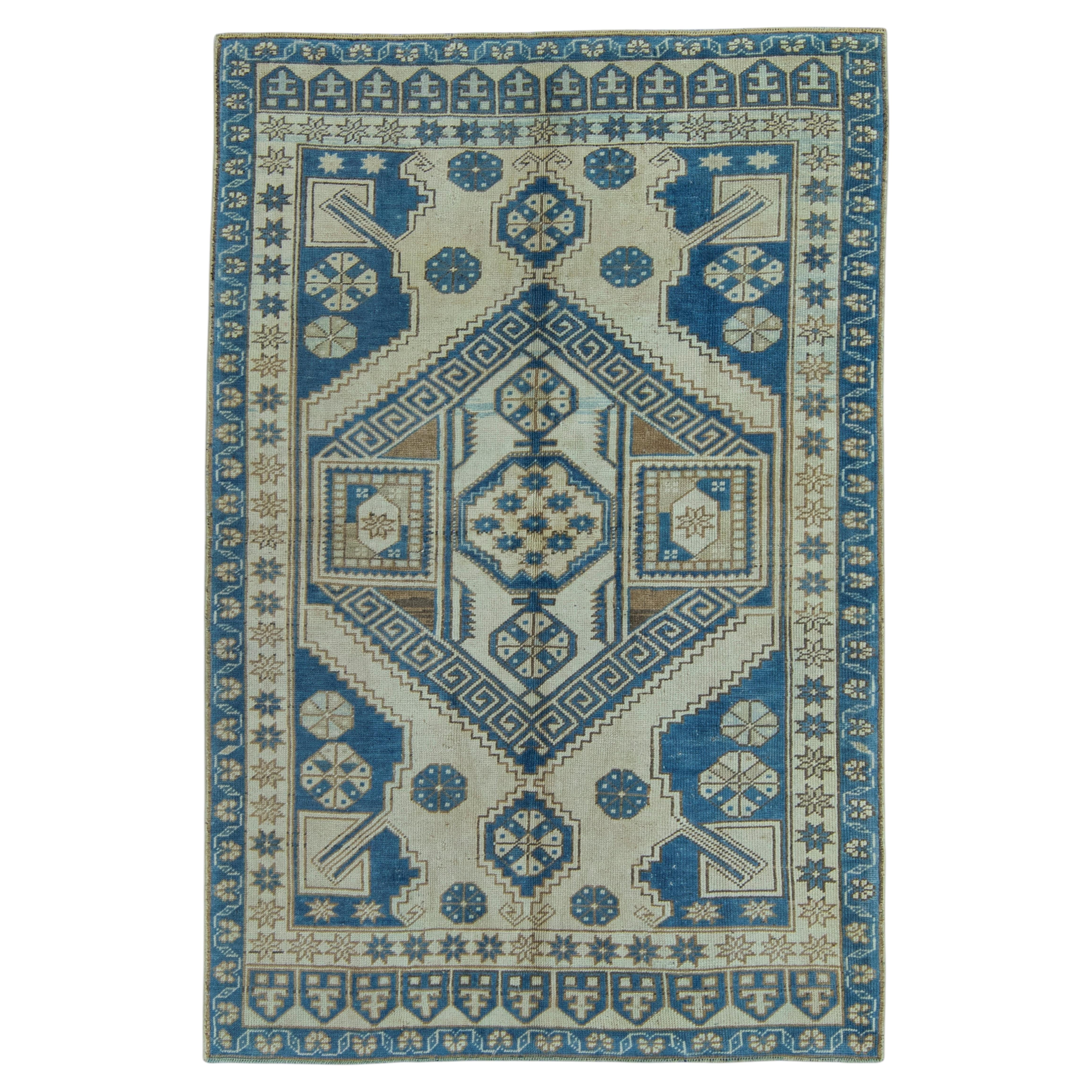 Turkish Vintage Rug 4'7" x 6'11" #20794 For Sale