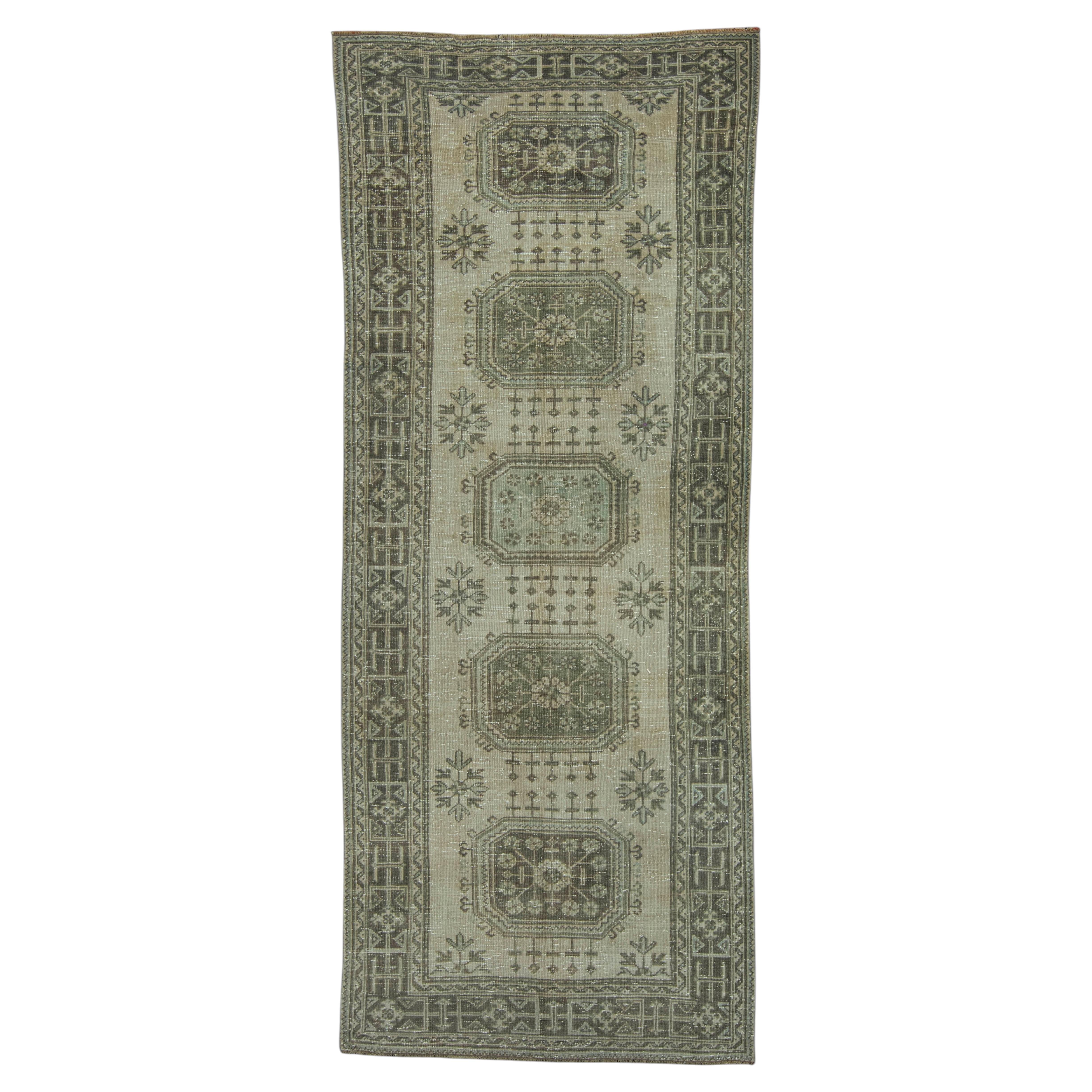Turkish Vintage Rug 4'8" x 11'6" #20773 For Sale
