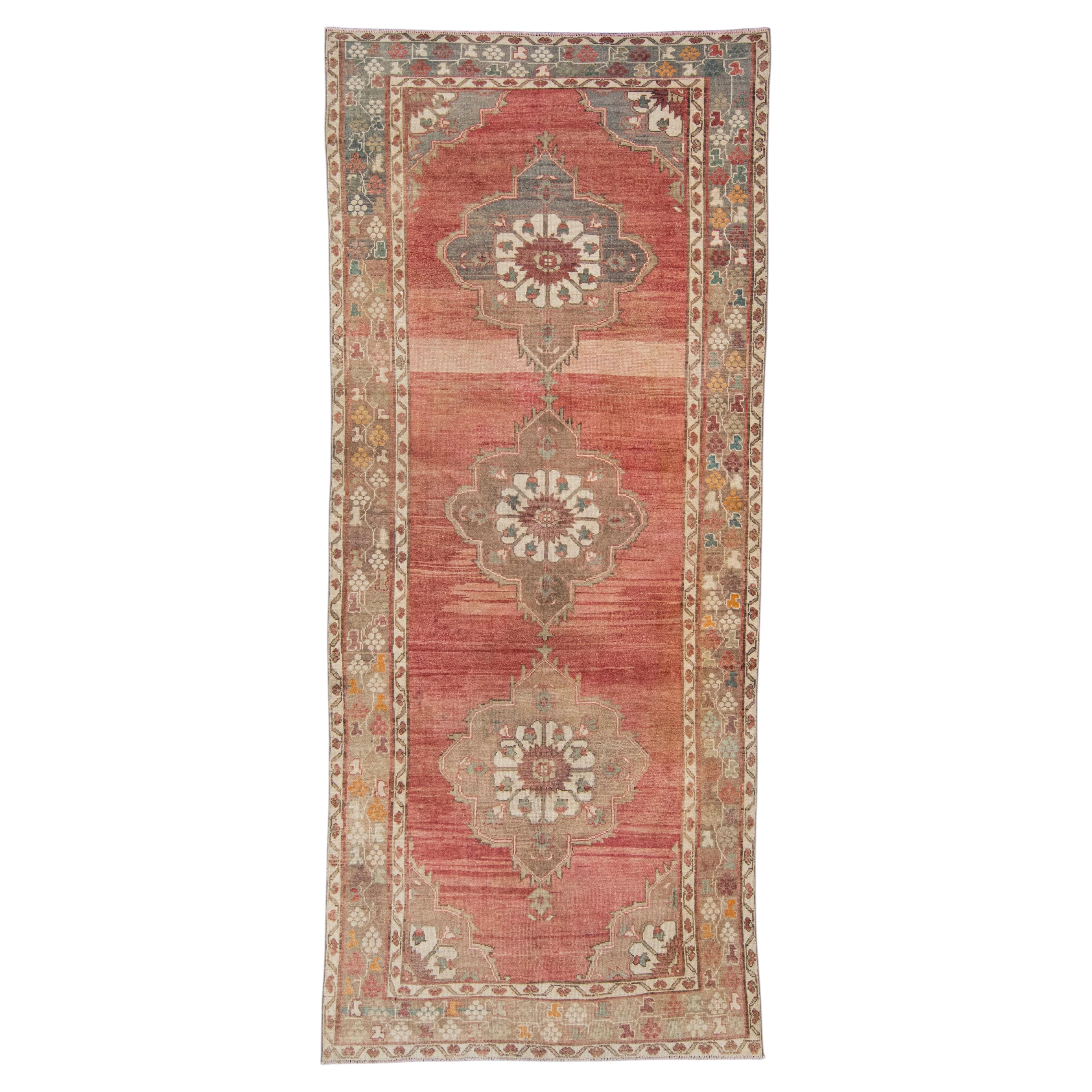 Turkish Vintage Rug  4'9" x 11'2" #21399