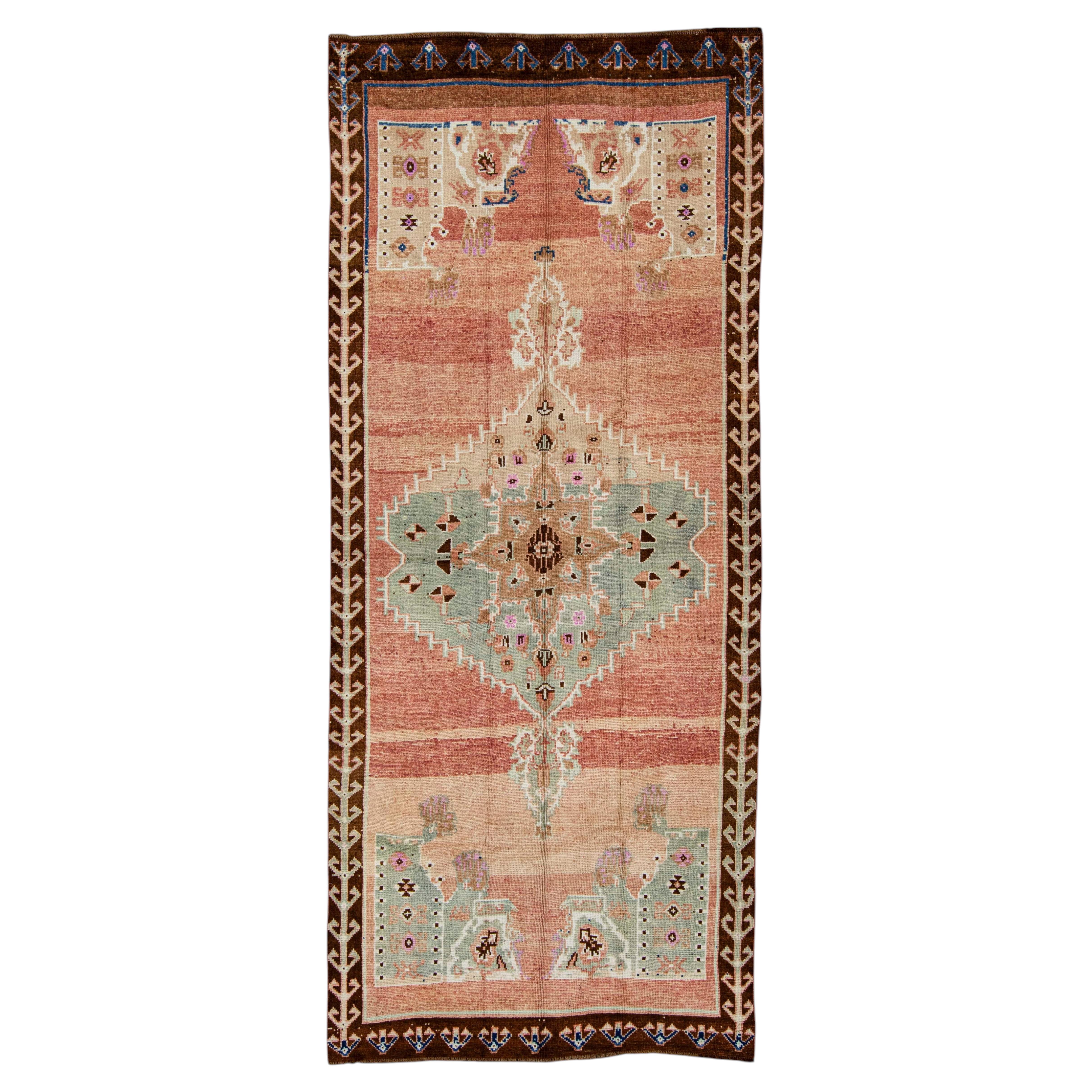 Turkish Vintage Rug  5'6" x 12'9" #21302 For Sale