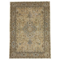 Turkish Vintage Rug Anatolian Hand Knotted Wool Rug 9'3" x 13'
