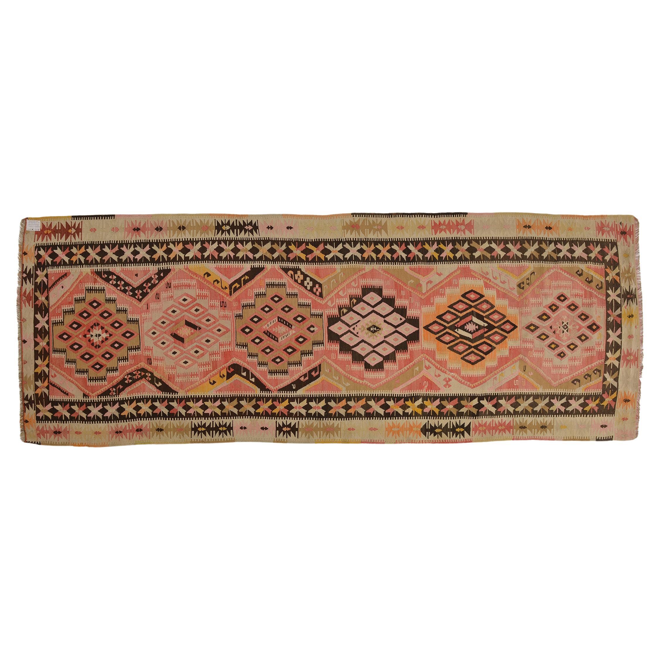 Autre Tapis de couloir Kilim turc vintage en vente